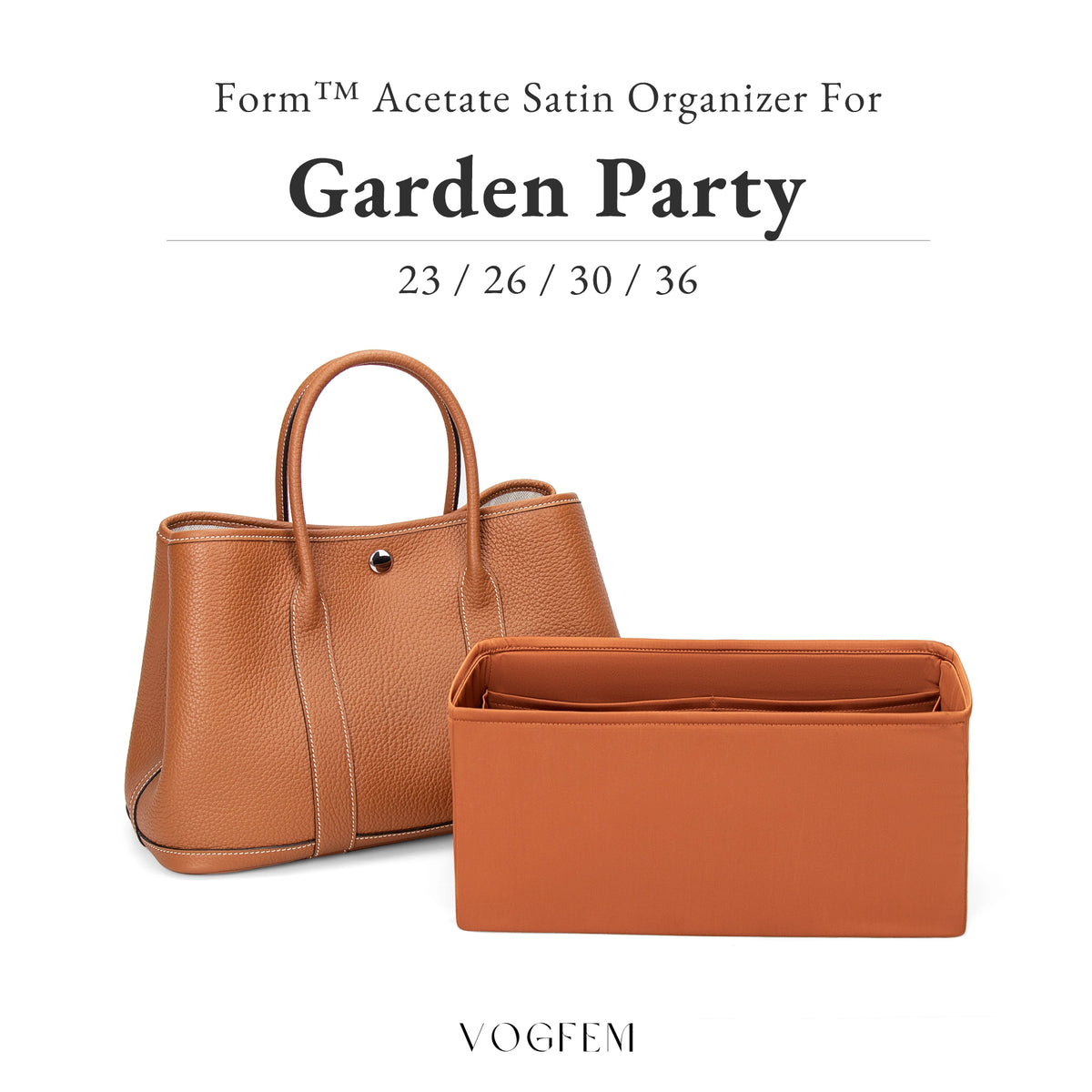 Form™ Acetate Satin Organizer for Hermes - Garden Party