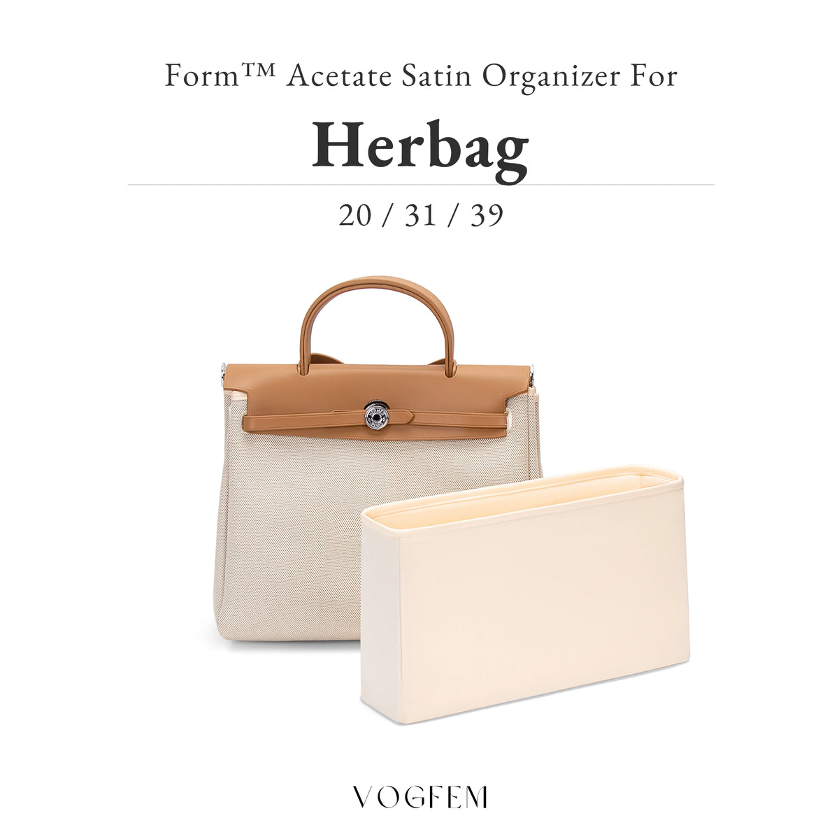Form™ Satin Organizer for Hermes - Herbag