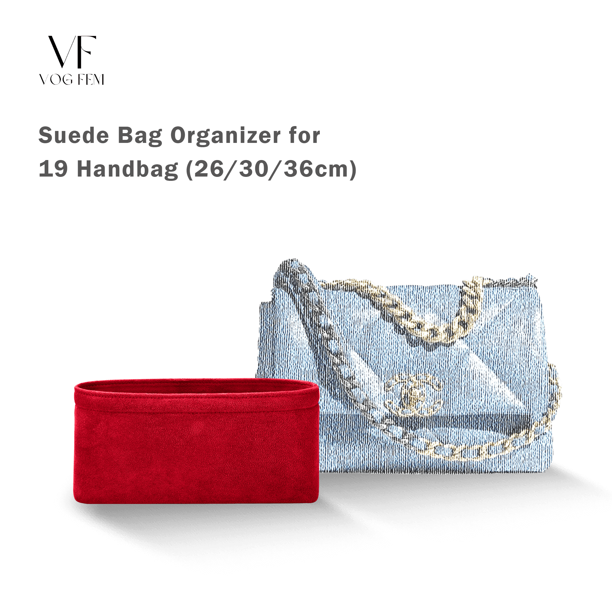 Suede Bag Organizer for Chanel - 19 Handbag - VogFem