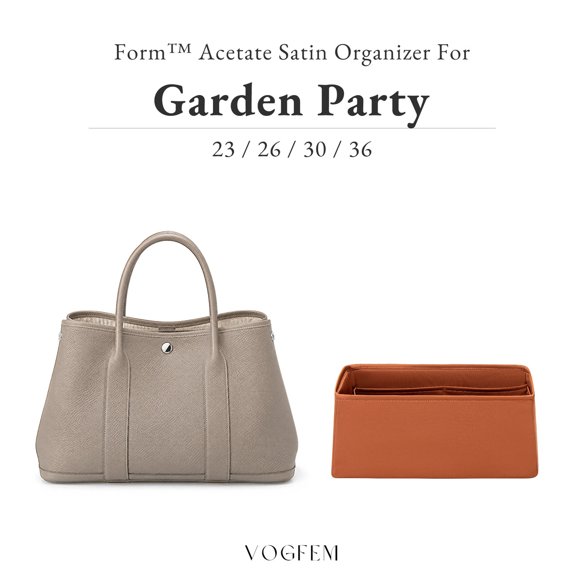 Form™ Acetate Satin Organizer for Hermes - Garden Party