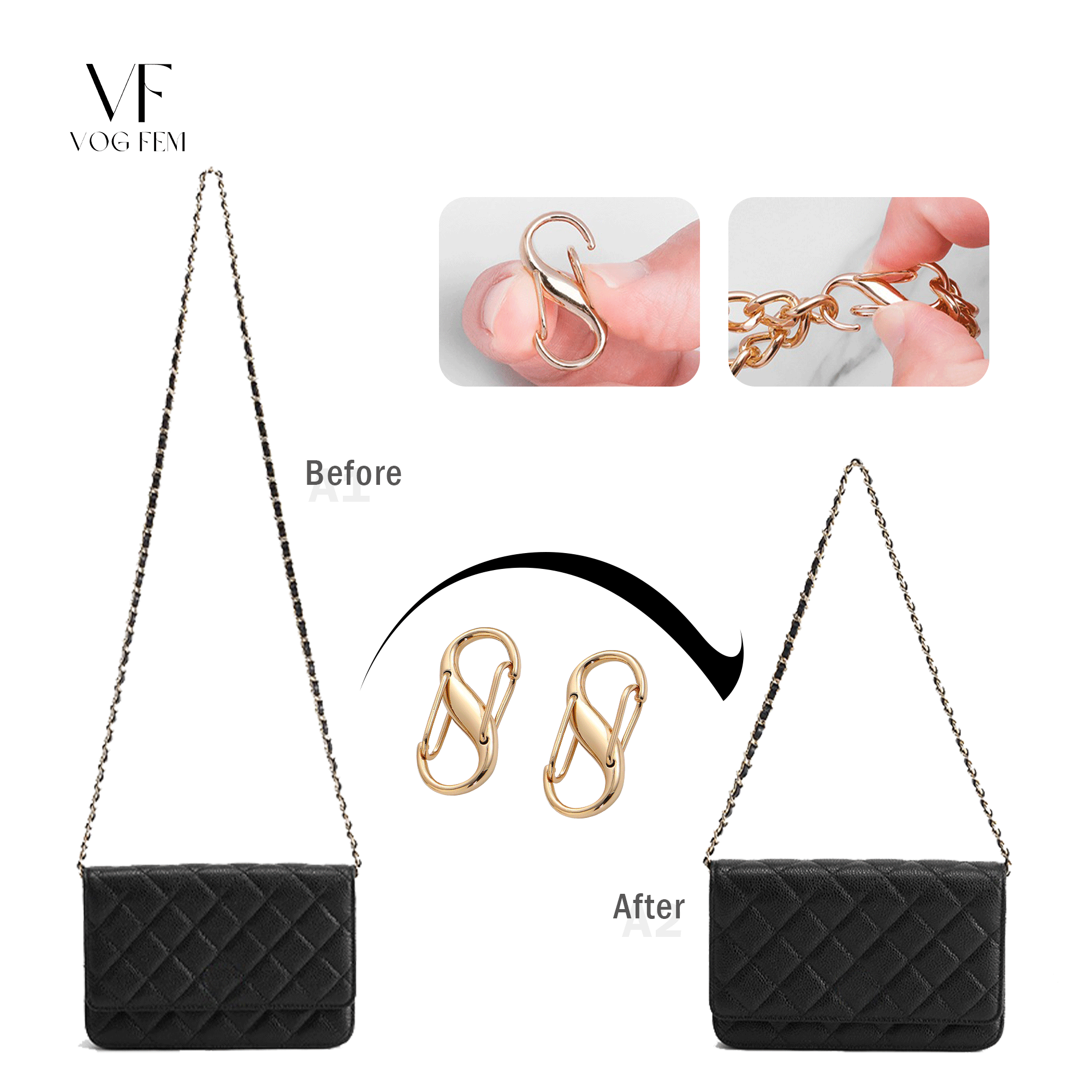 S-Shape Chain Length Adjusting Buckle - VogFem