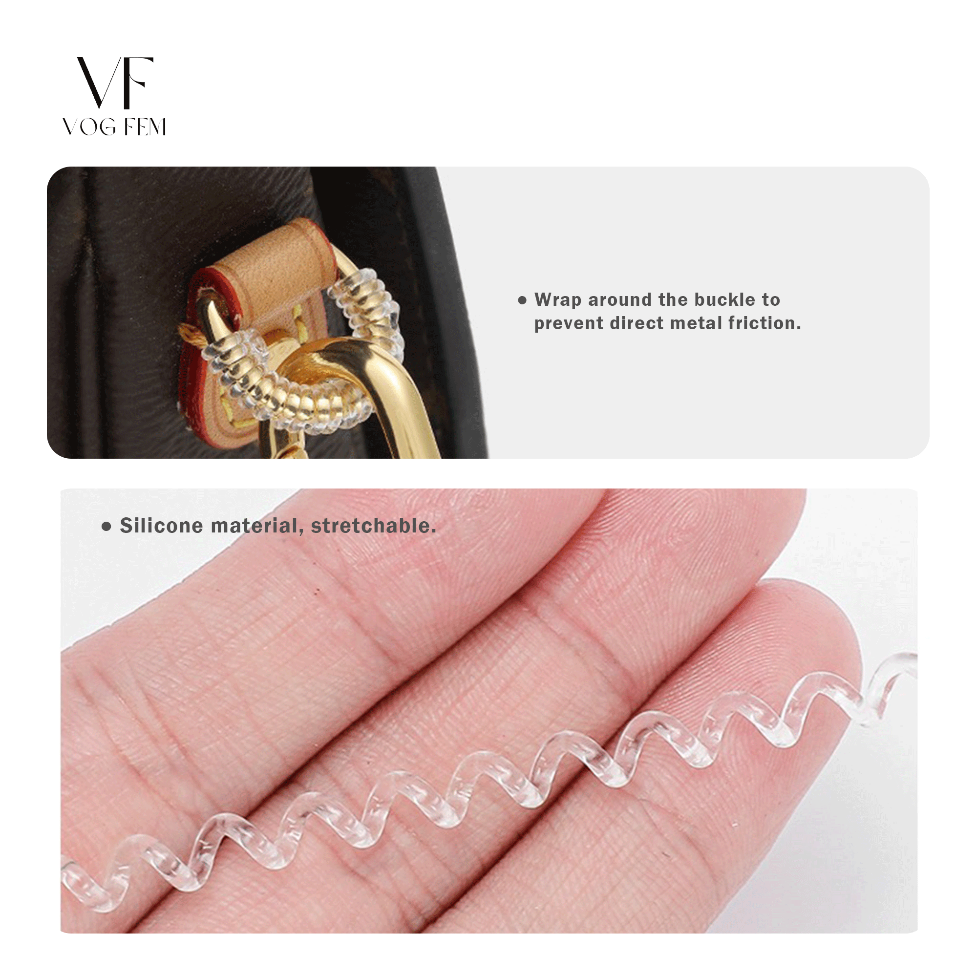 Bag Hardware Silicone Coiled Protector - Set of Two Protective Coil - VogFem