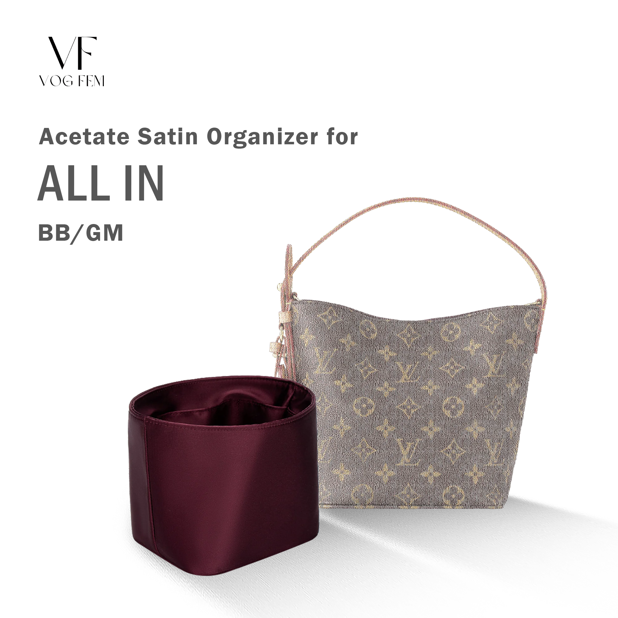 Acetate Satin Organizer for LV - All In