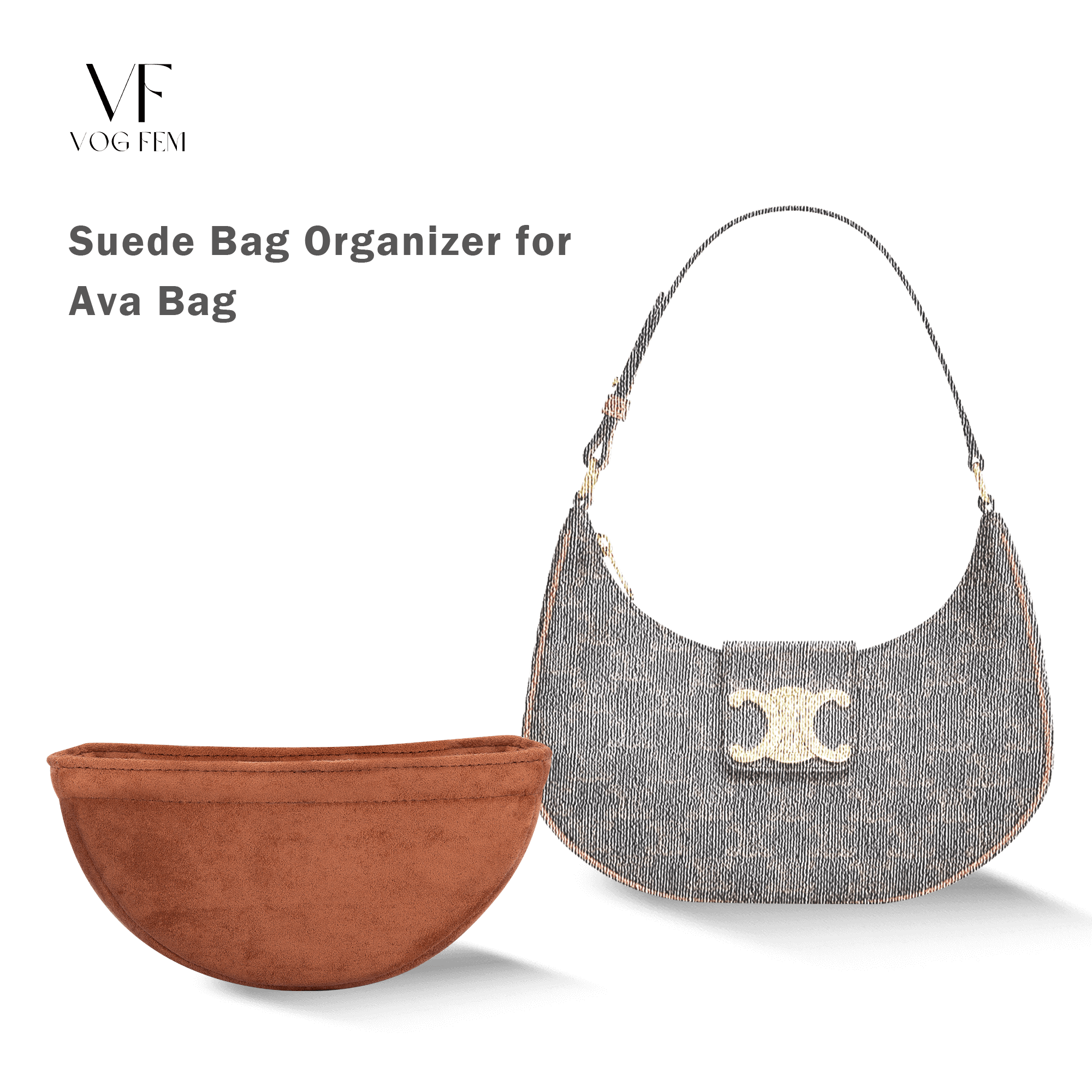 Suede Bag Organizer for CELINE - Ava Bag - VogFem