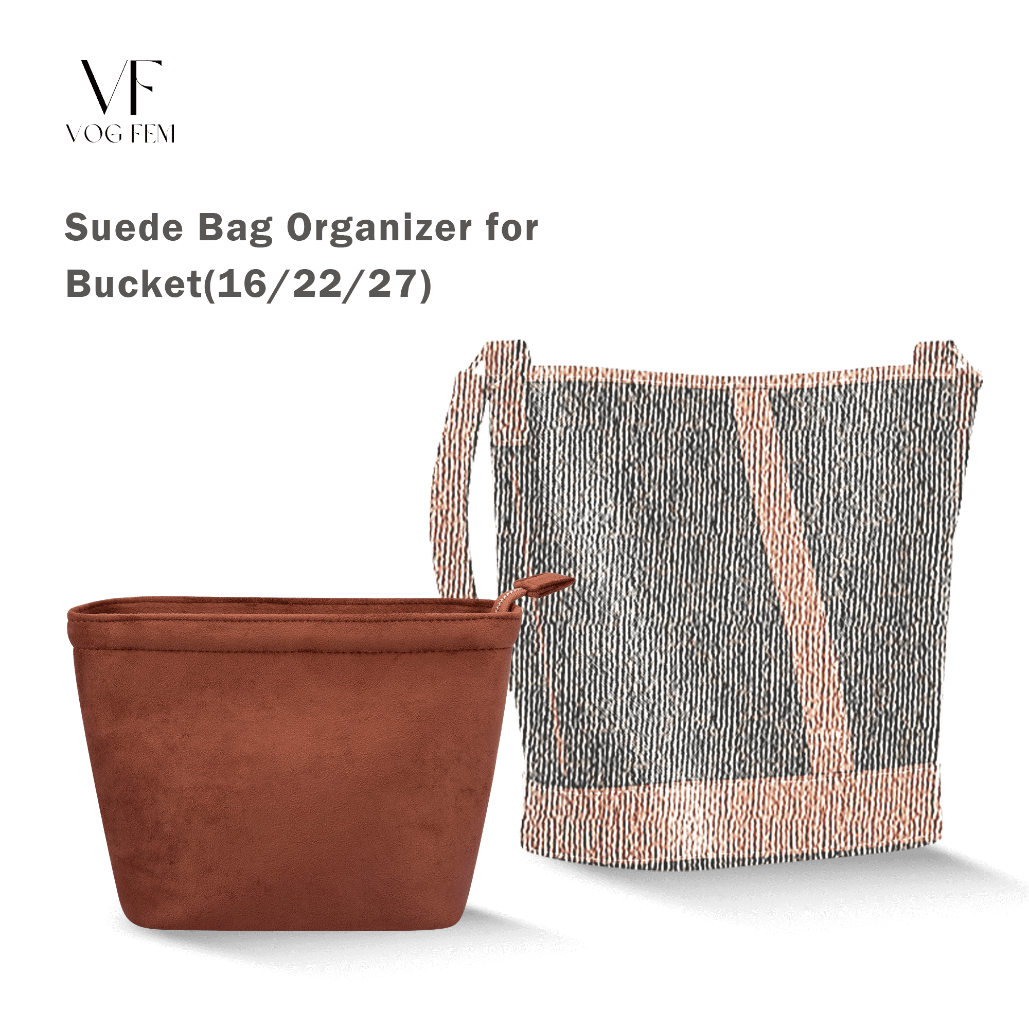 Suede Bag Organizer for CELINE - Bucket - VogFem