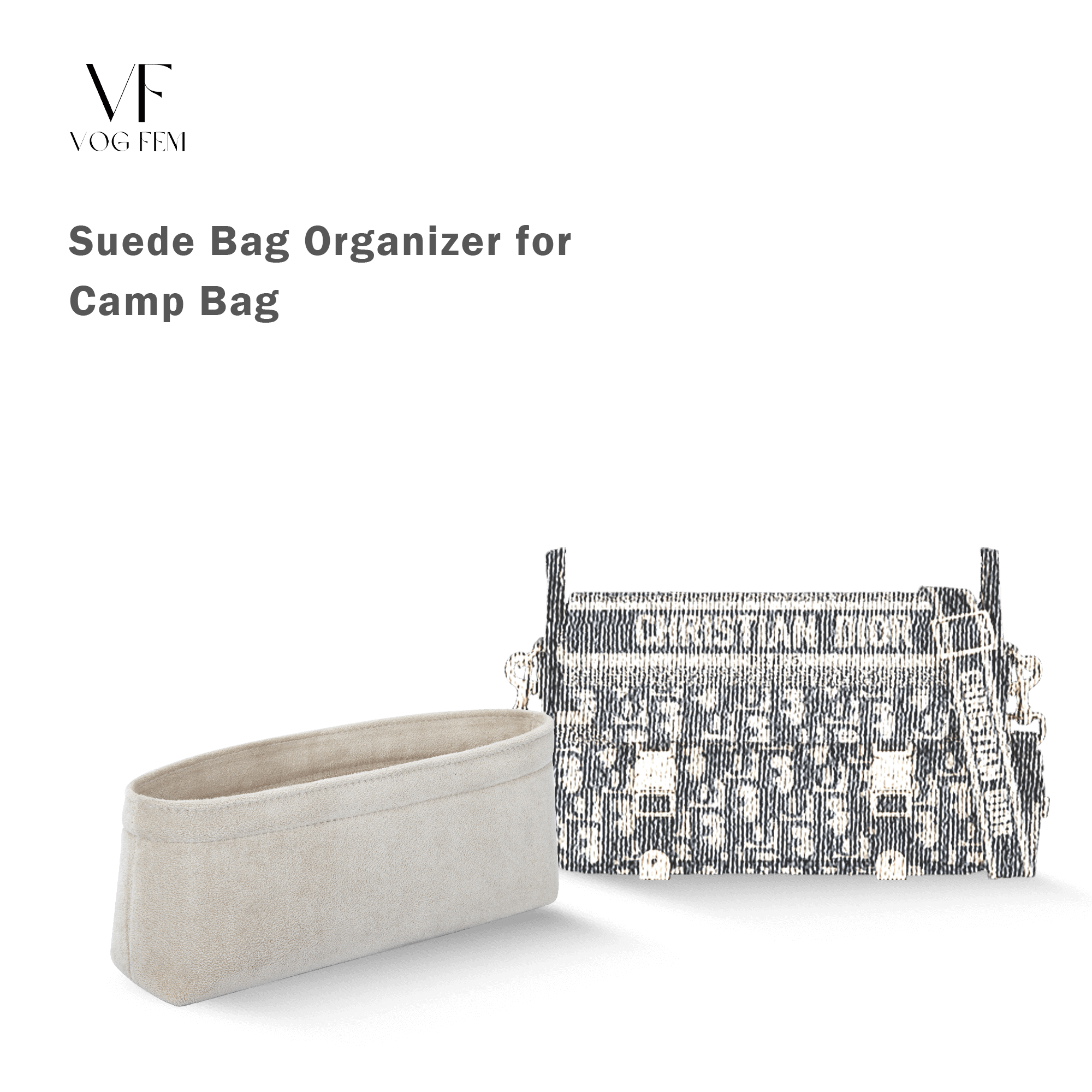 Suede Bag Organizer for Dior - Camp Bag - VogFem