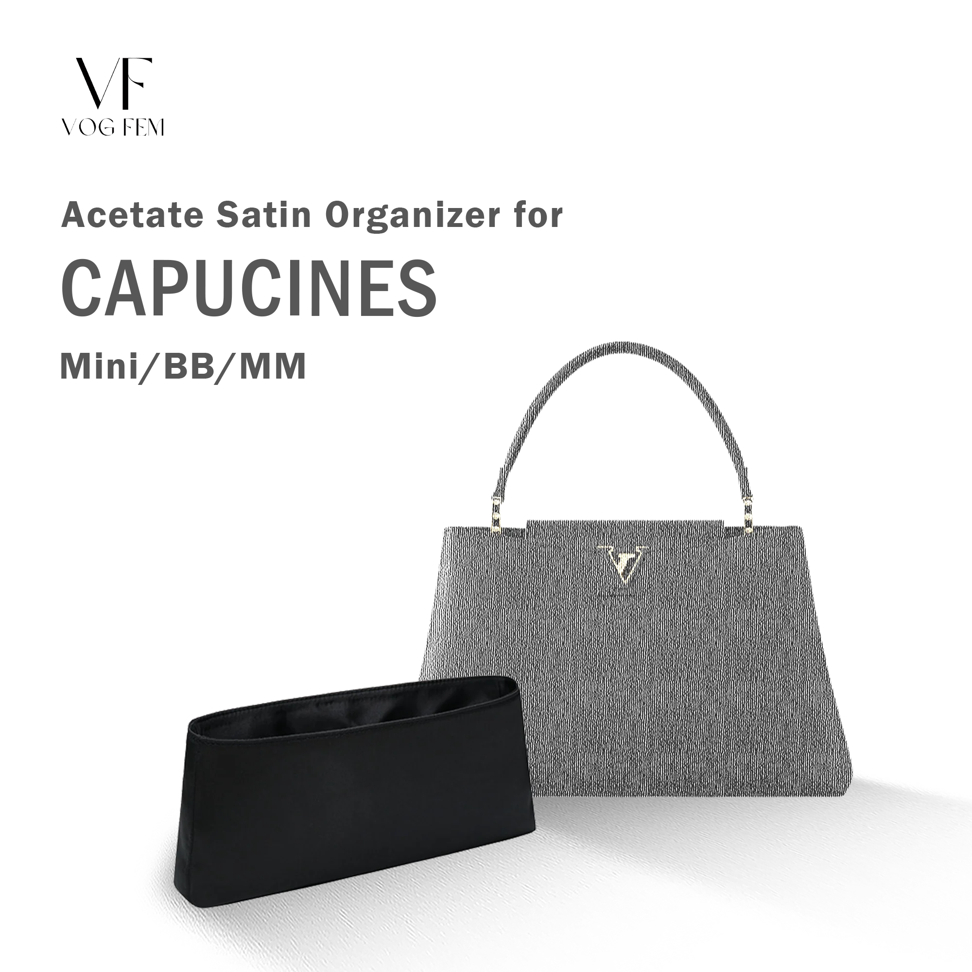 Acetate Satin Organizer for LV - Capucines