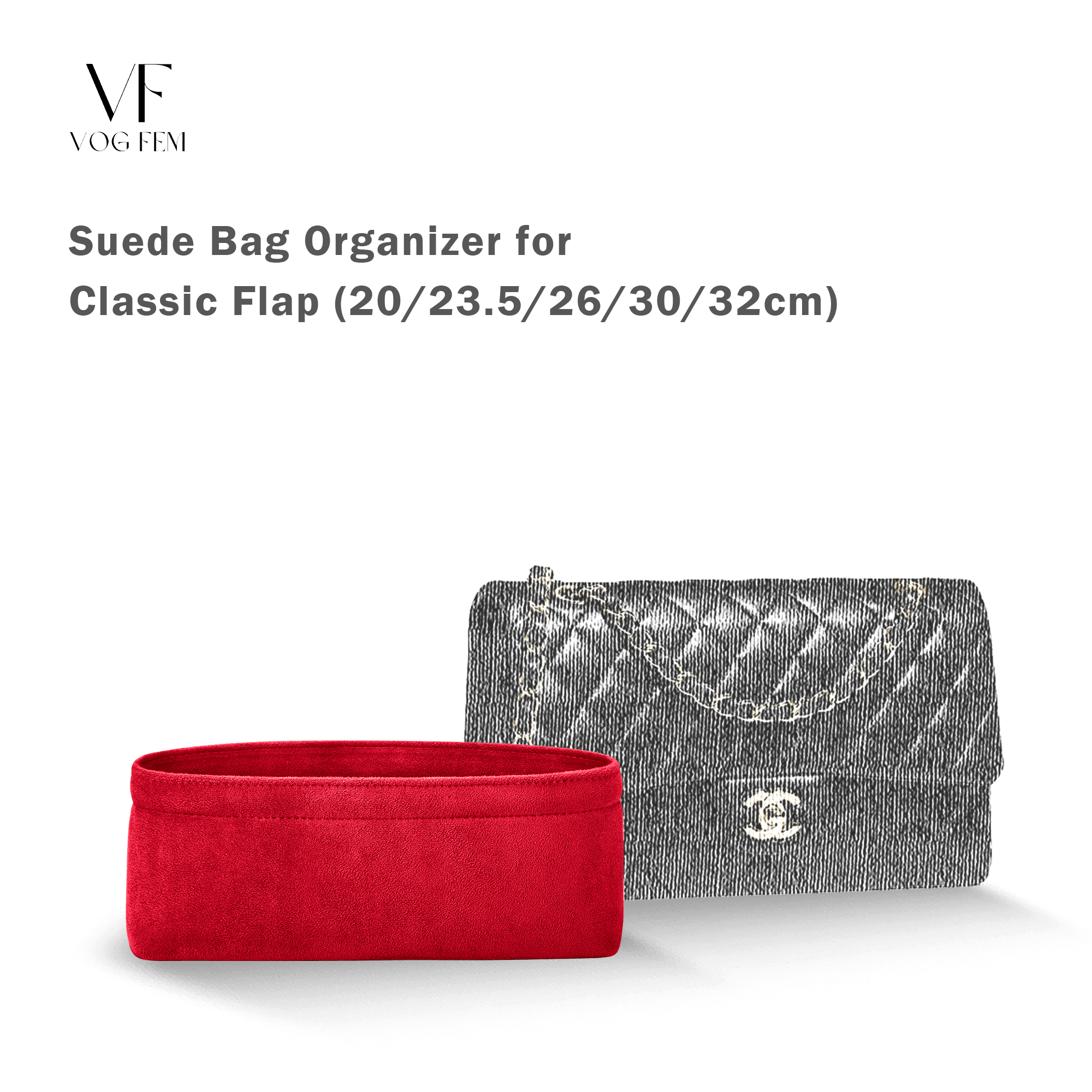 Suede Bag Organizer for Chanel - Classic Flap - VogFem
