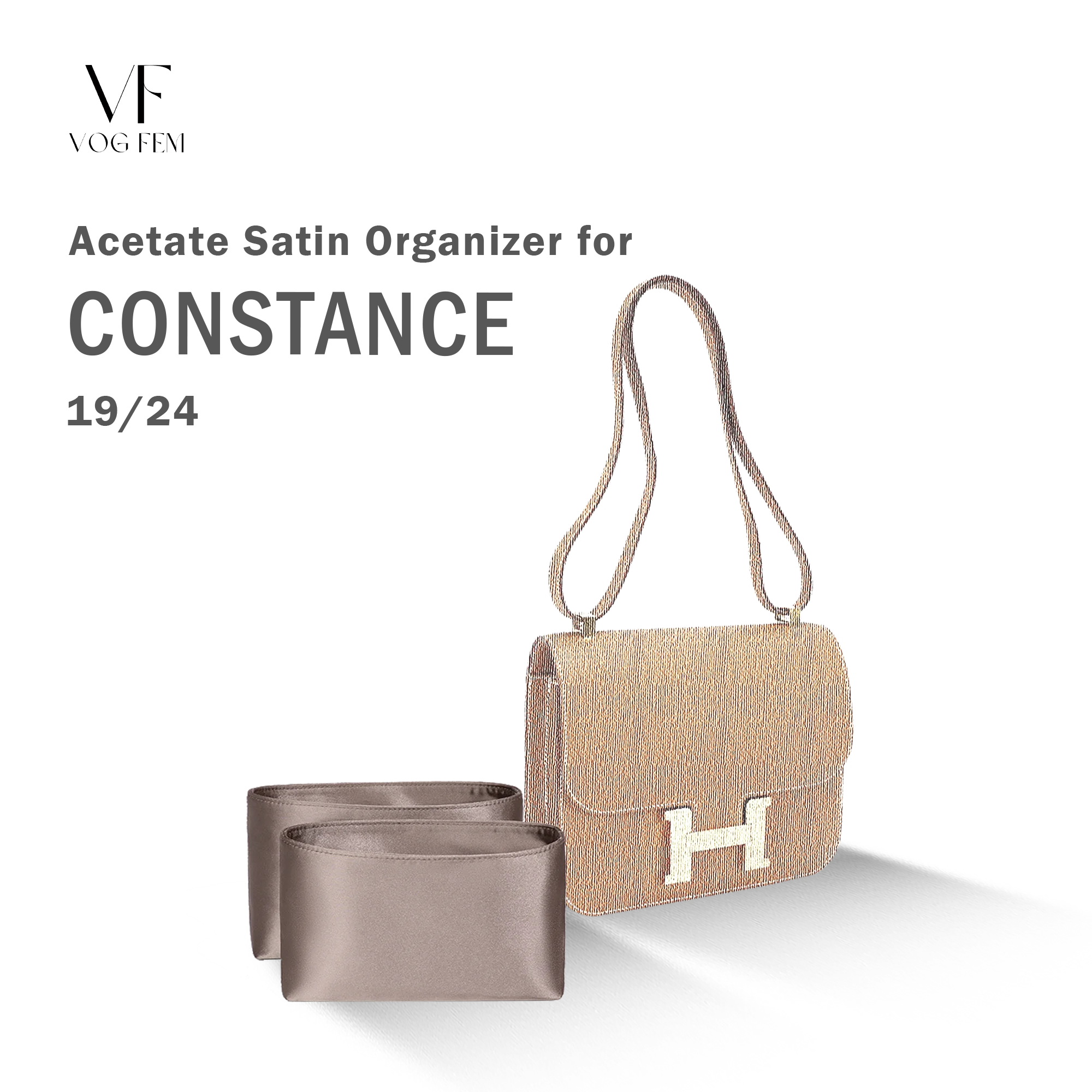 Acetate Satin Organizer for Hermes - Constance