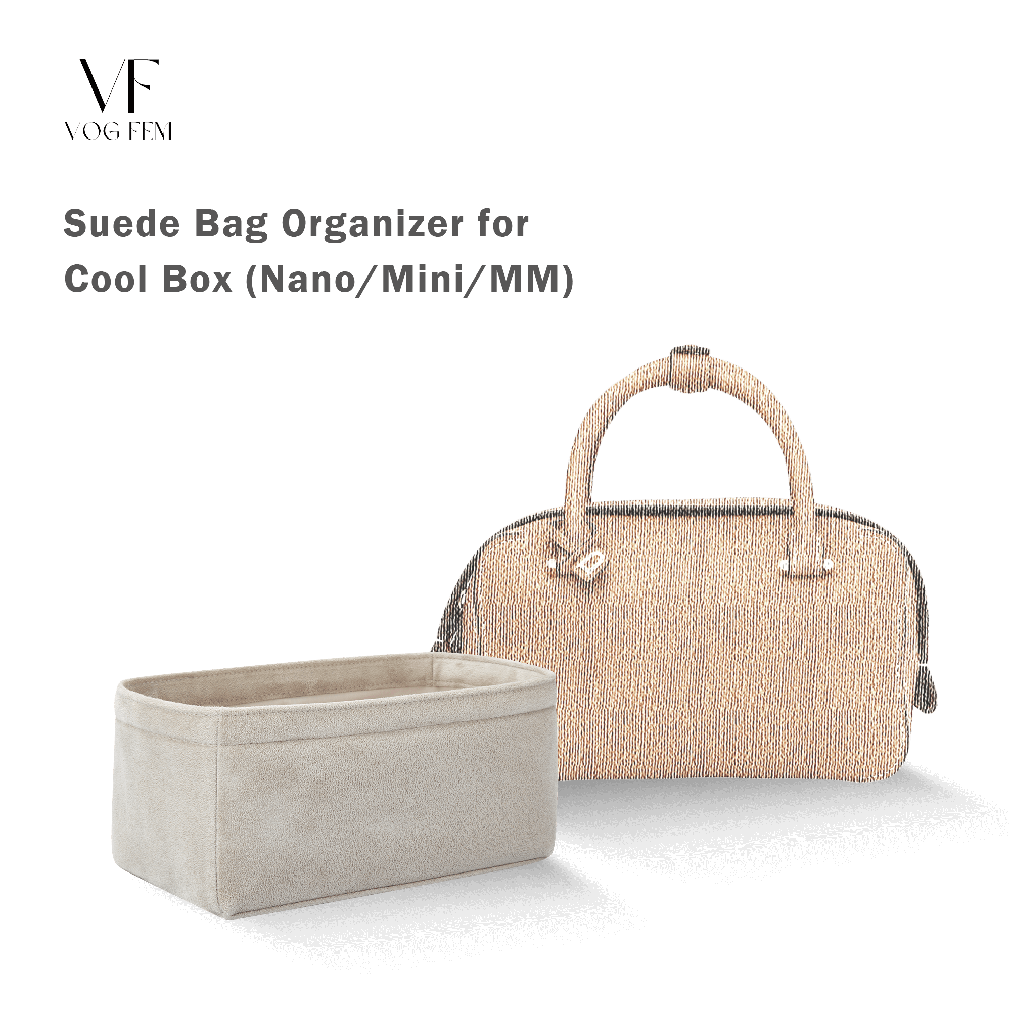 Suede Bag Organizer for DELVAUX - Cool Box - VogFem