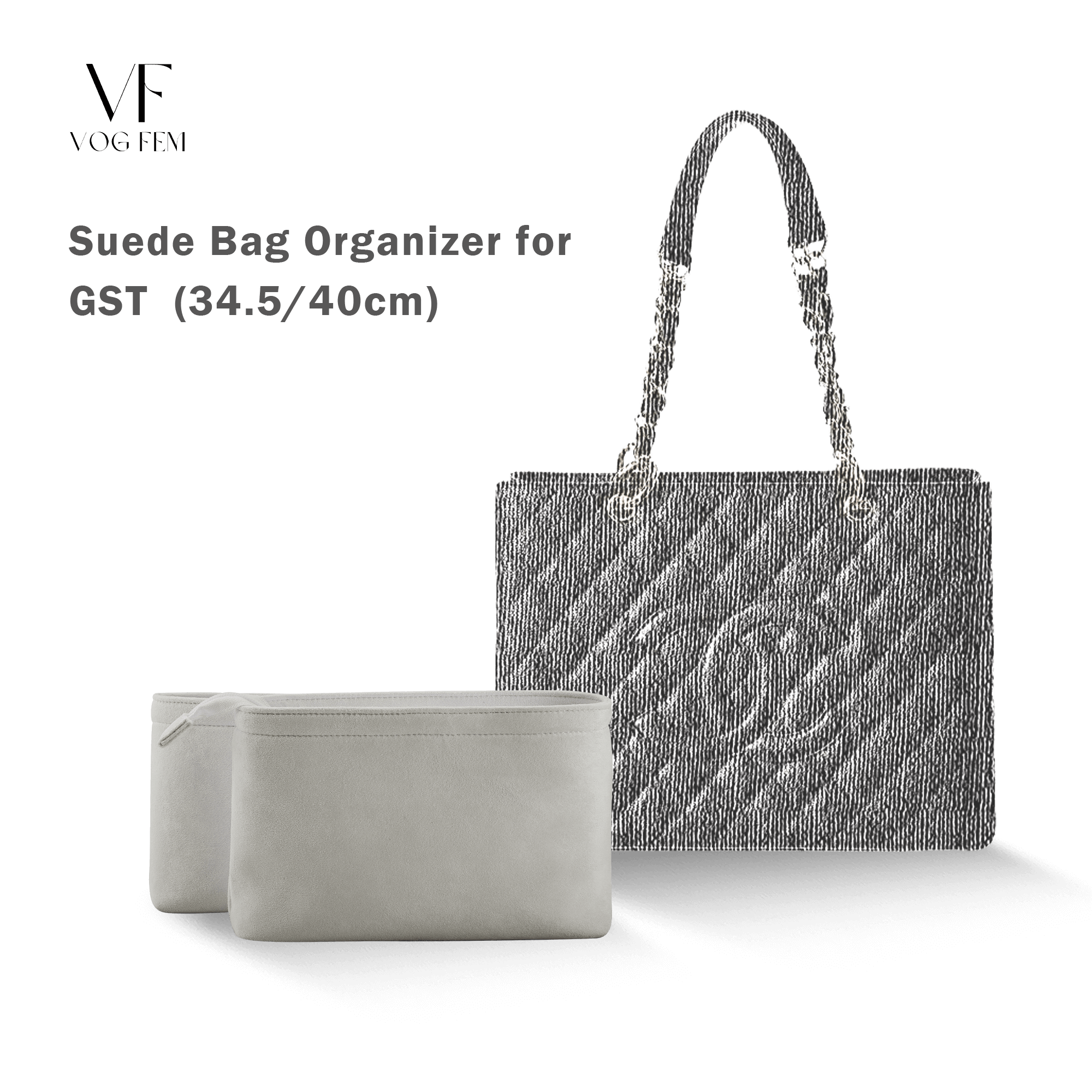 Suede Bag Organizer for Chanel - GST - VogFem