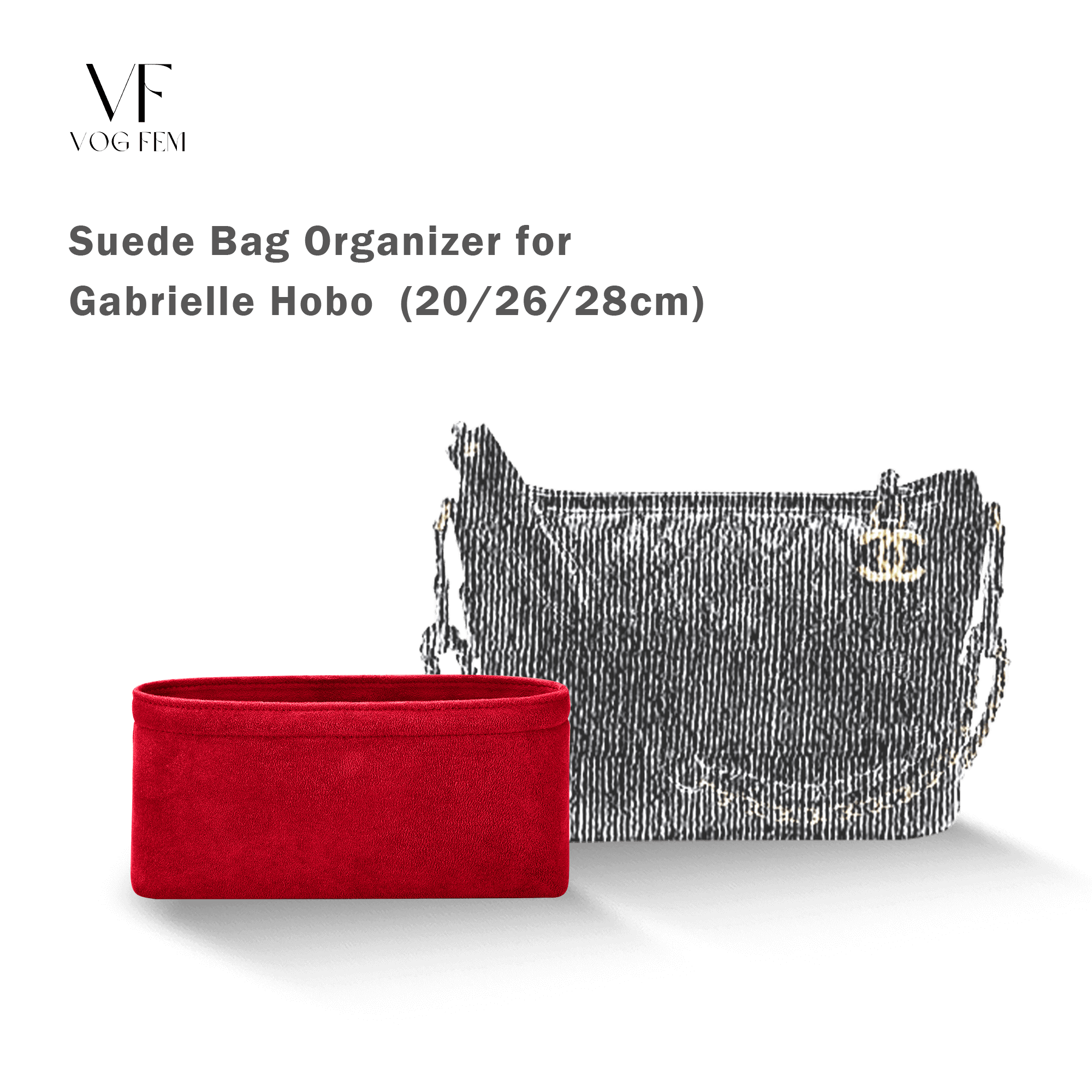 Suede Bag Organizer for Chanel - Gabrielle Hobo - VogFem