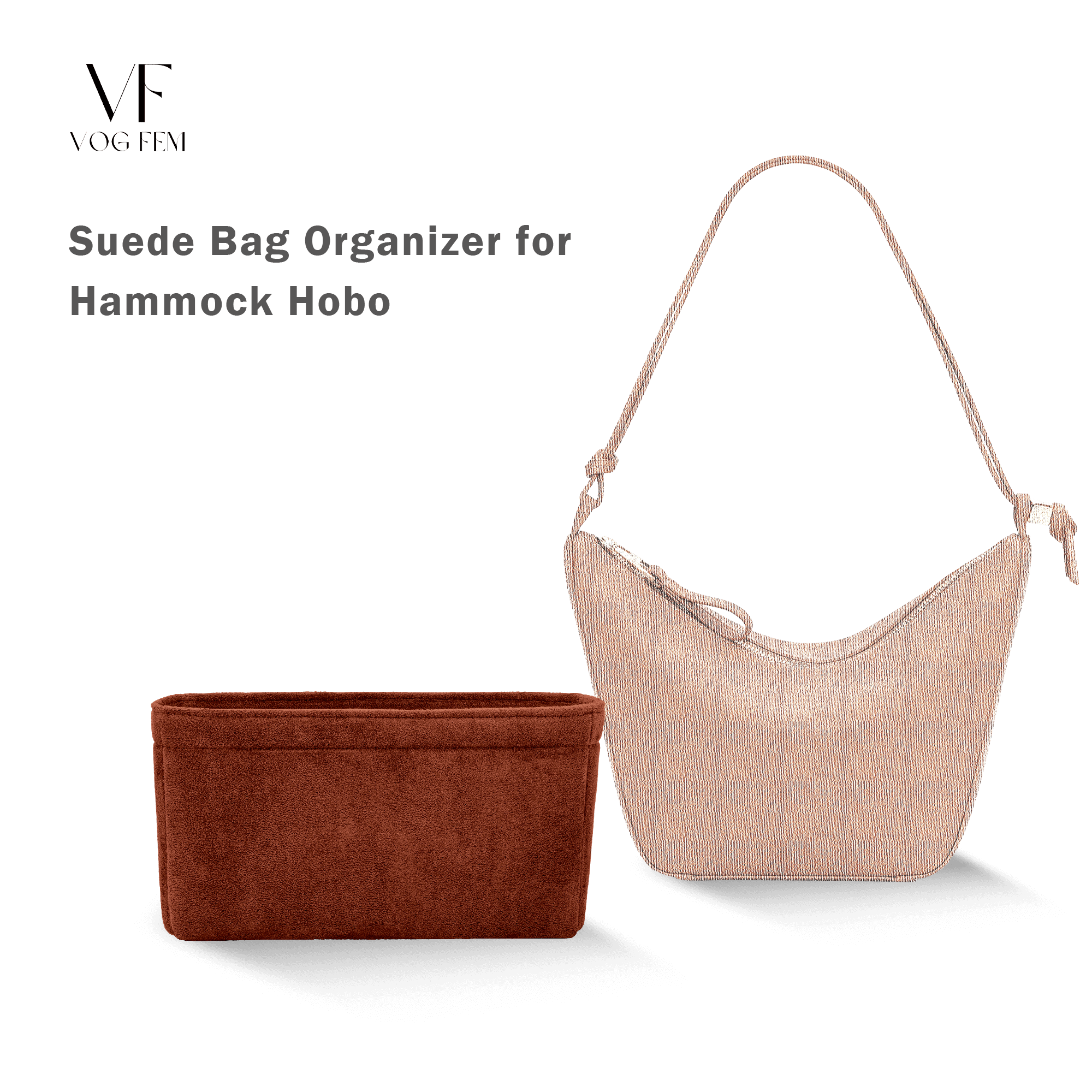 Suede Bag Organizer for LOEWE - Mini Hammock Hobo - VogFem