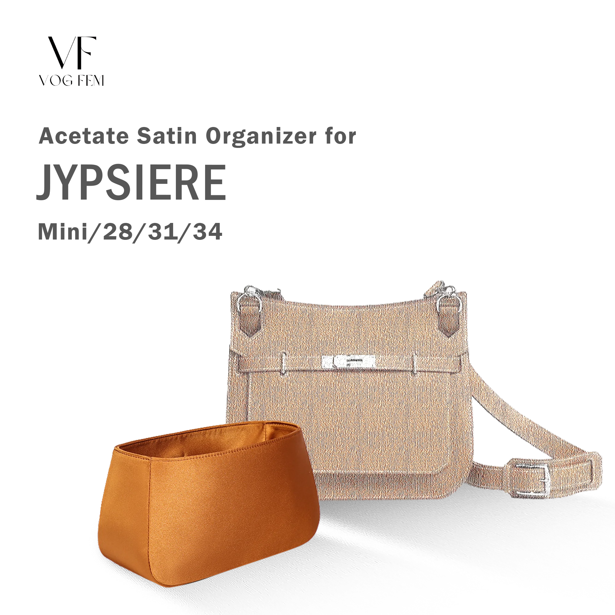 Acetate Satin Organizer for Hermes - Jypsiere