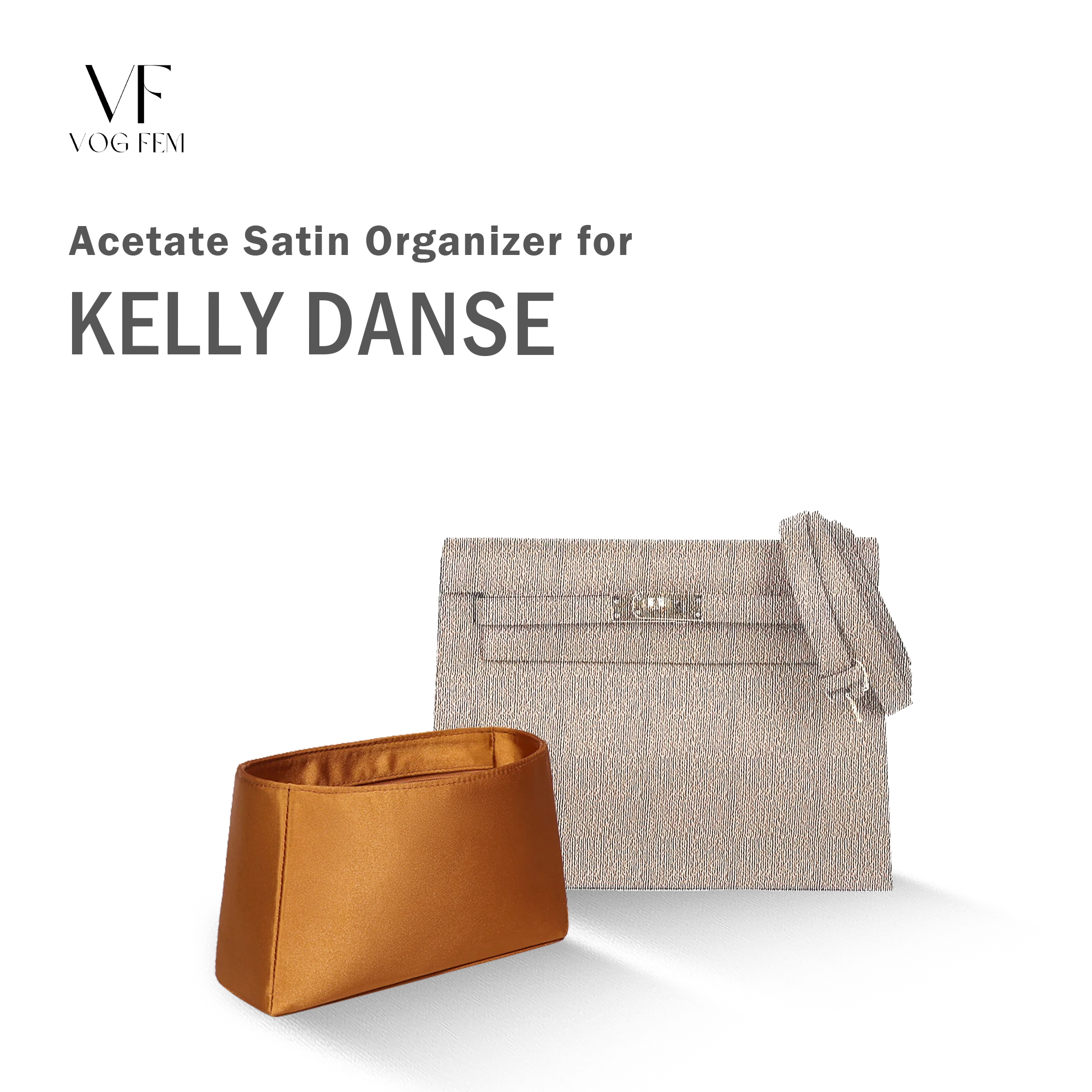 Acetate Satin Organizer for Hermes - Kelly Danse