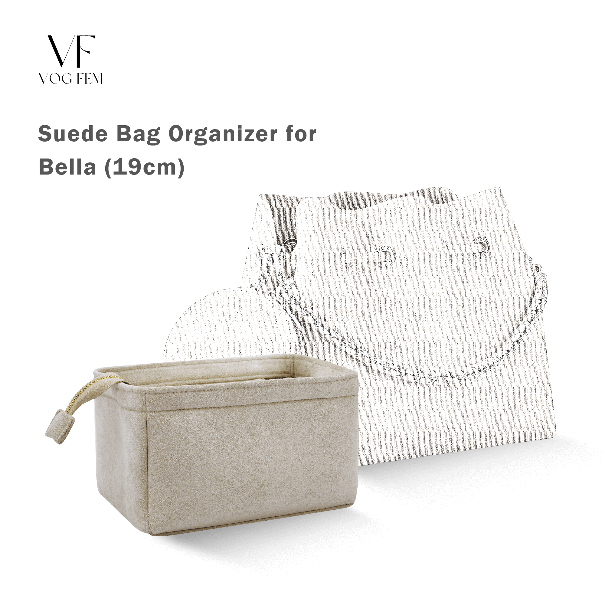 Suede Bag Organizer for LV - Bella - VogFem