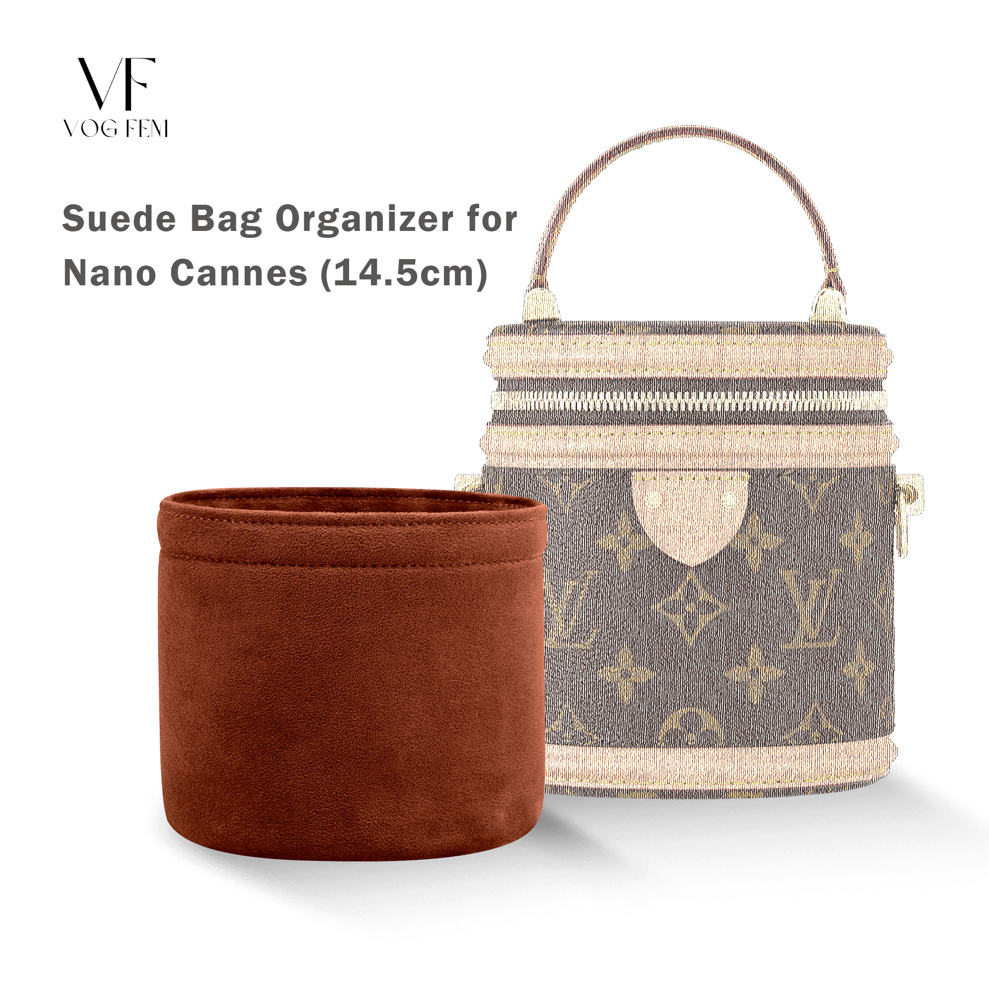 Suede Bag Organizer for LV - Nano Cannes - VogFem