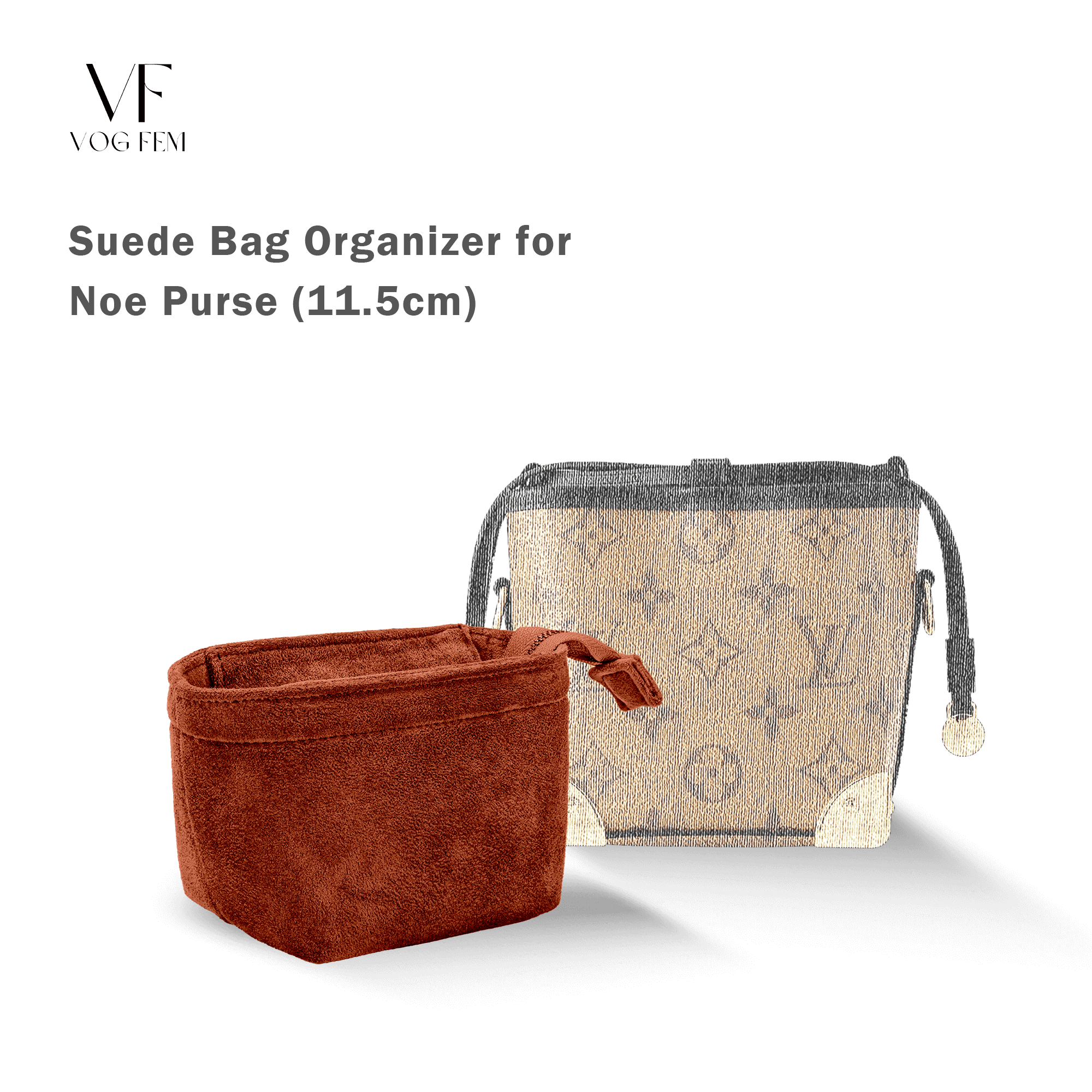 Suede Bag Organizer for LV - Noe Purse - VogFem