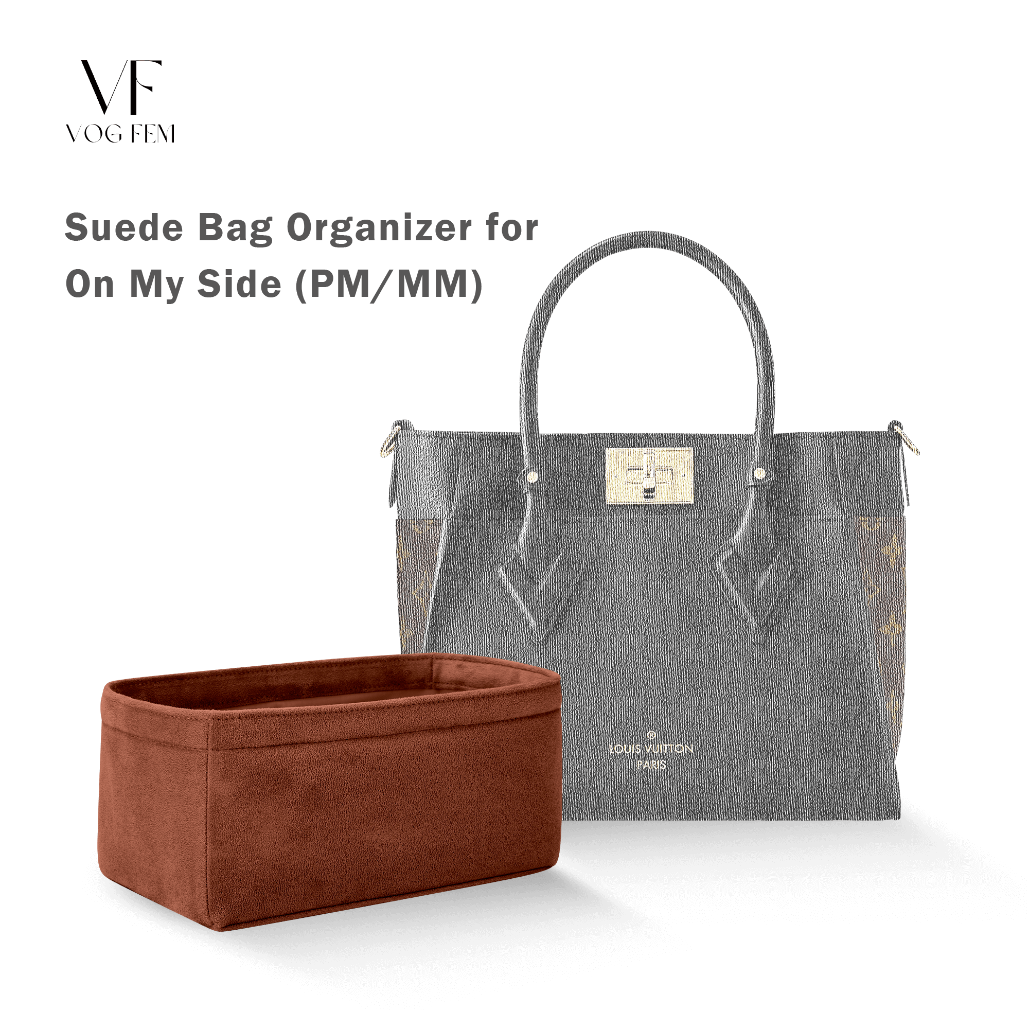 Suede Bag Organizer for LV - On My Side - VogFem