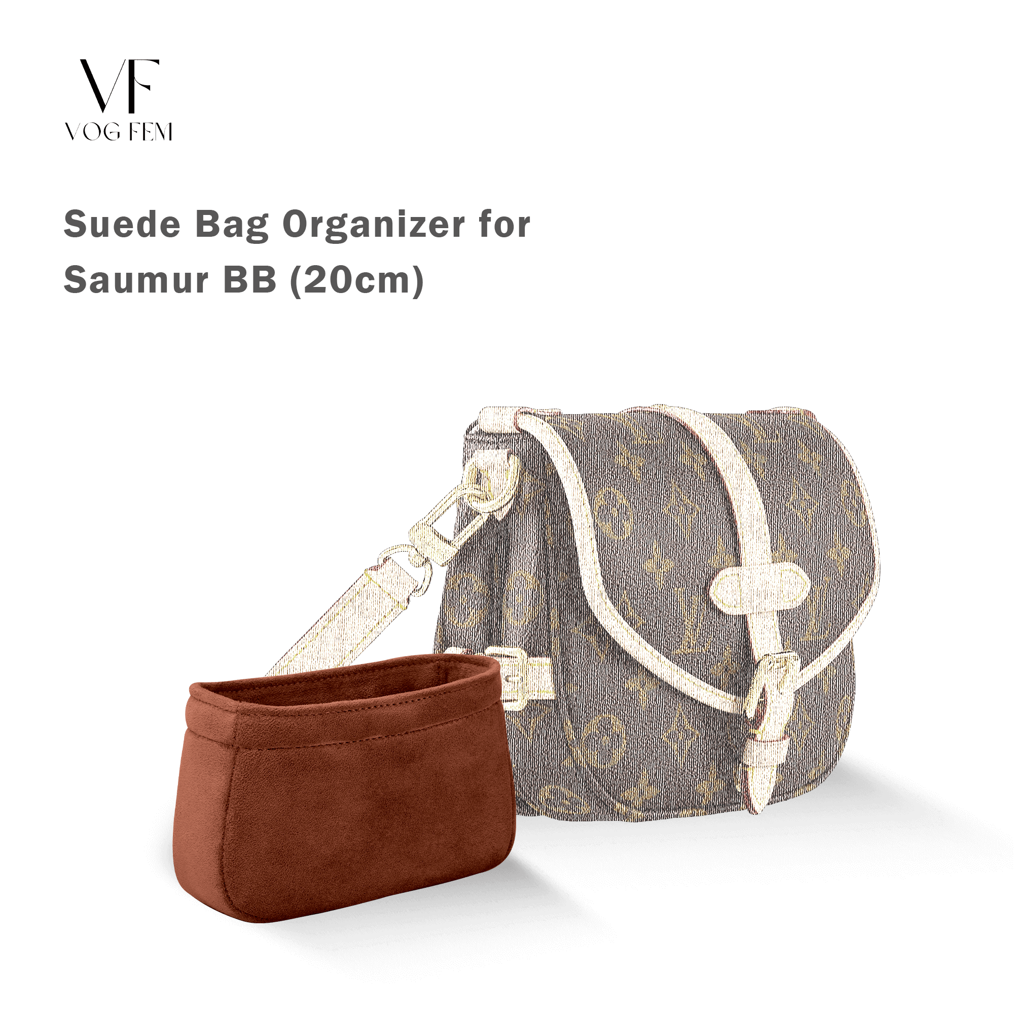 Suede Bag Organizer for LV - Saumur BB - VogFem