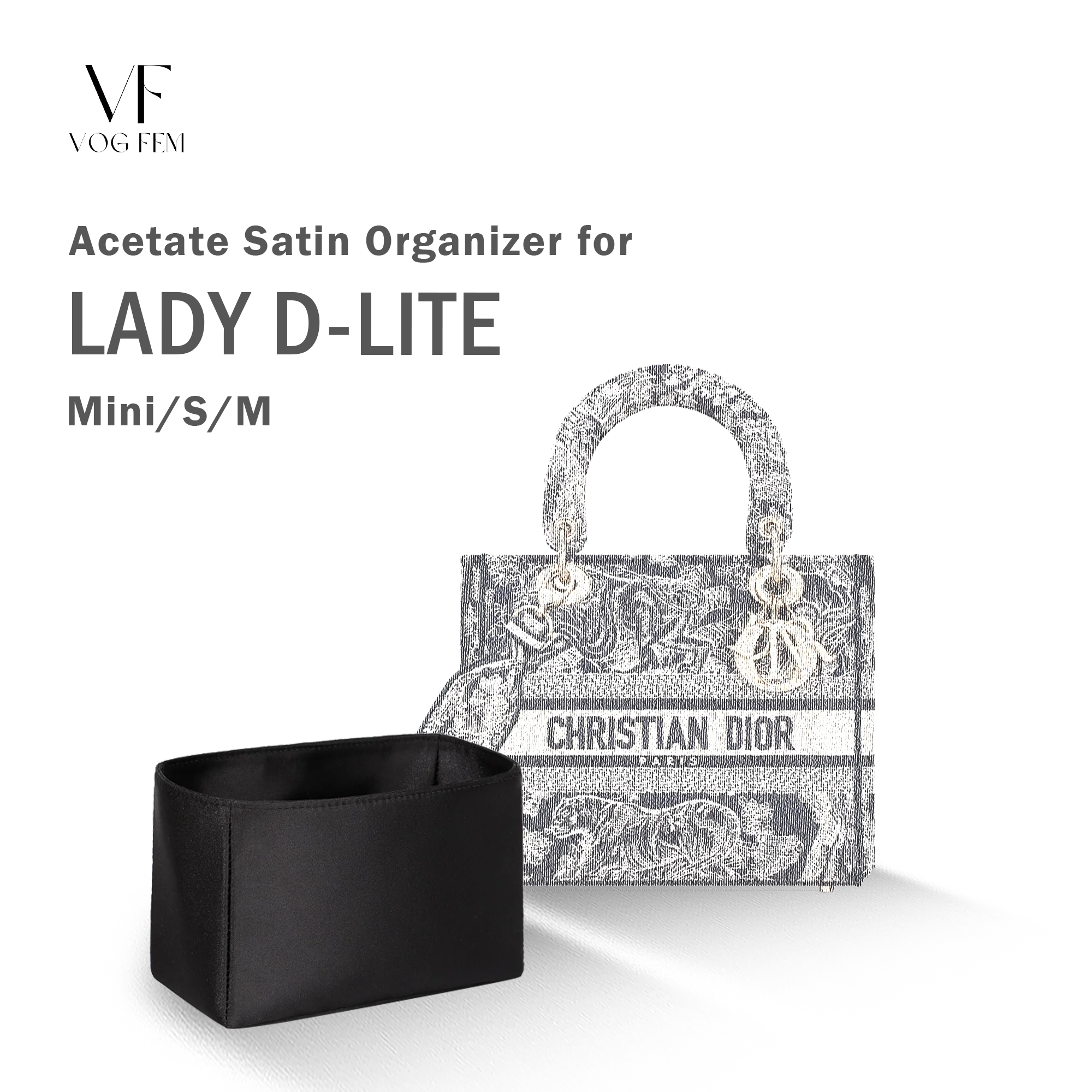 Acetate Satin Organizer for Dior - Lady D-Lite