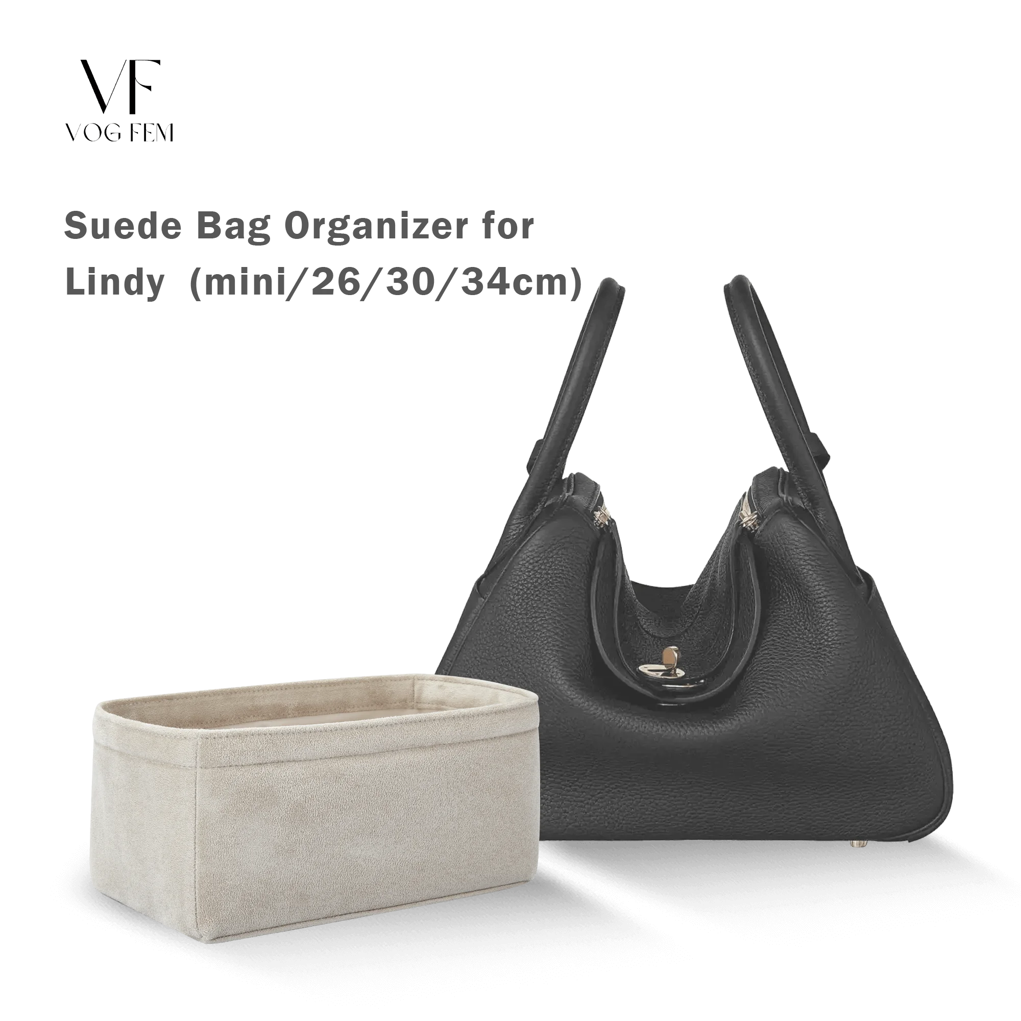 Suede Bag Organizer for HERMES - Lindy
