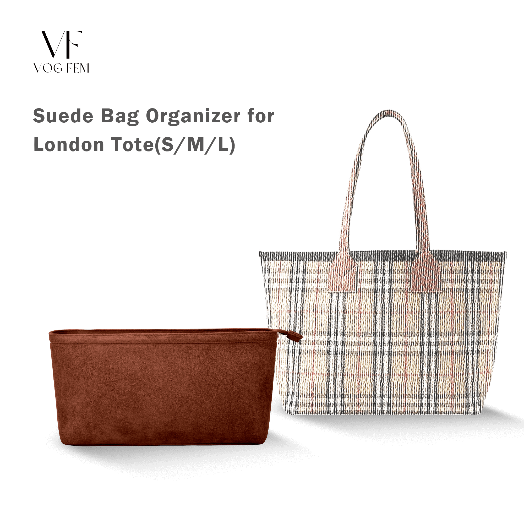 Suede Bag Organizer for Burberry - London Tote - VogFem