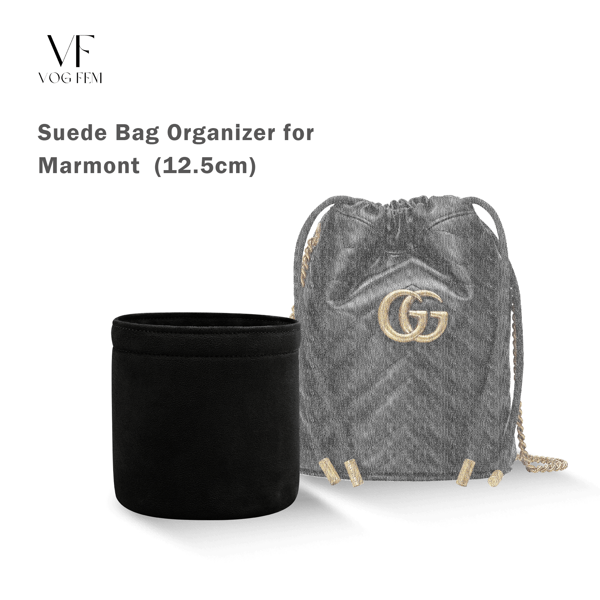 Suede Bag Organizer for Gucci - Marmont - VogFem