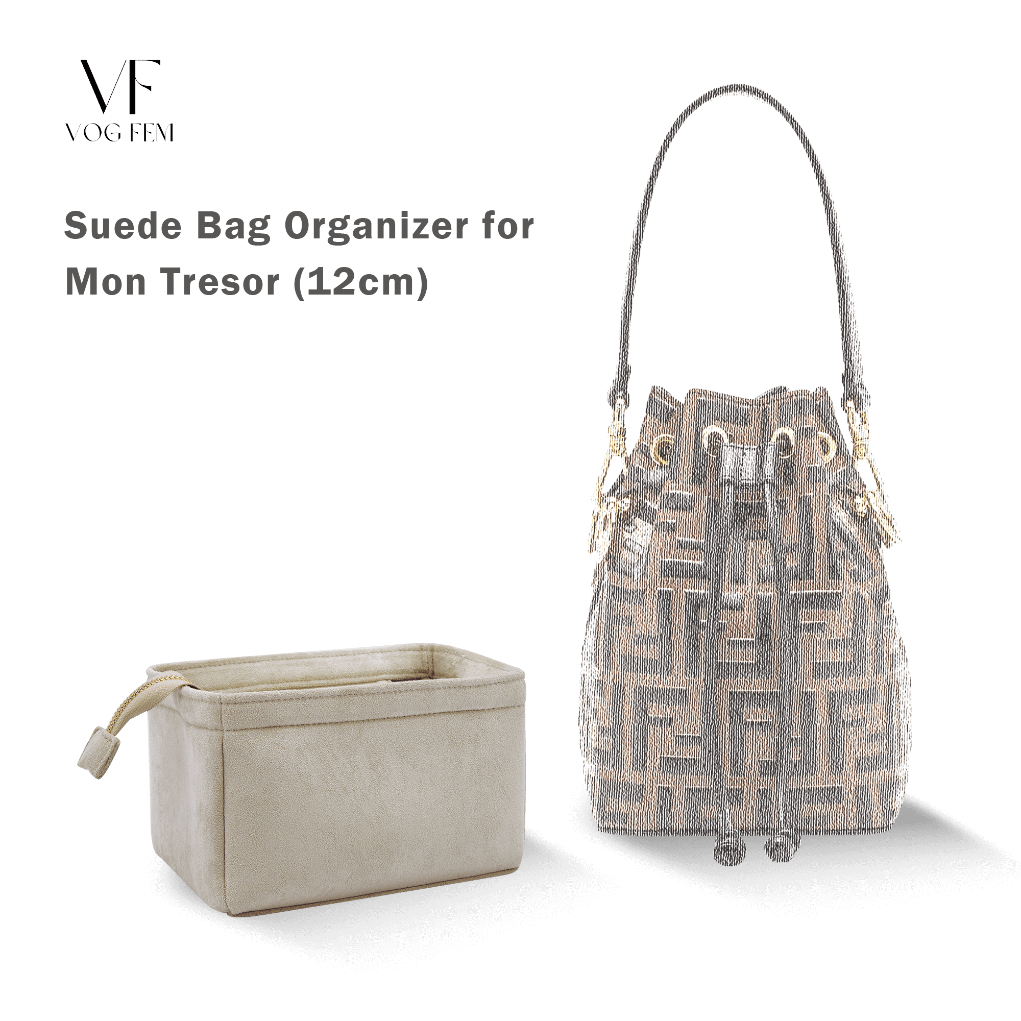 Suede Bag Organizer for FENDI - Mon Tresor - VogFem