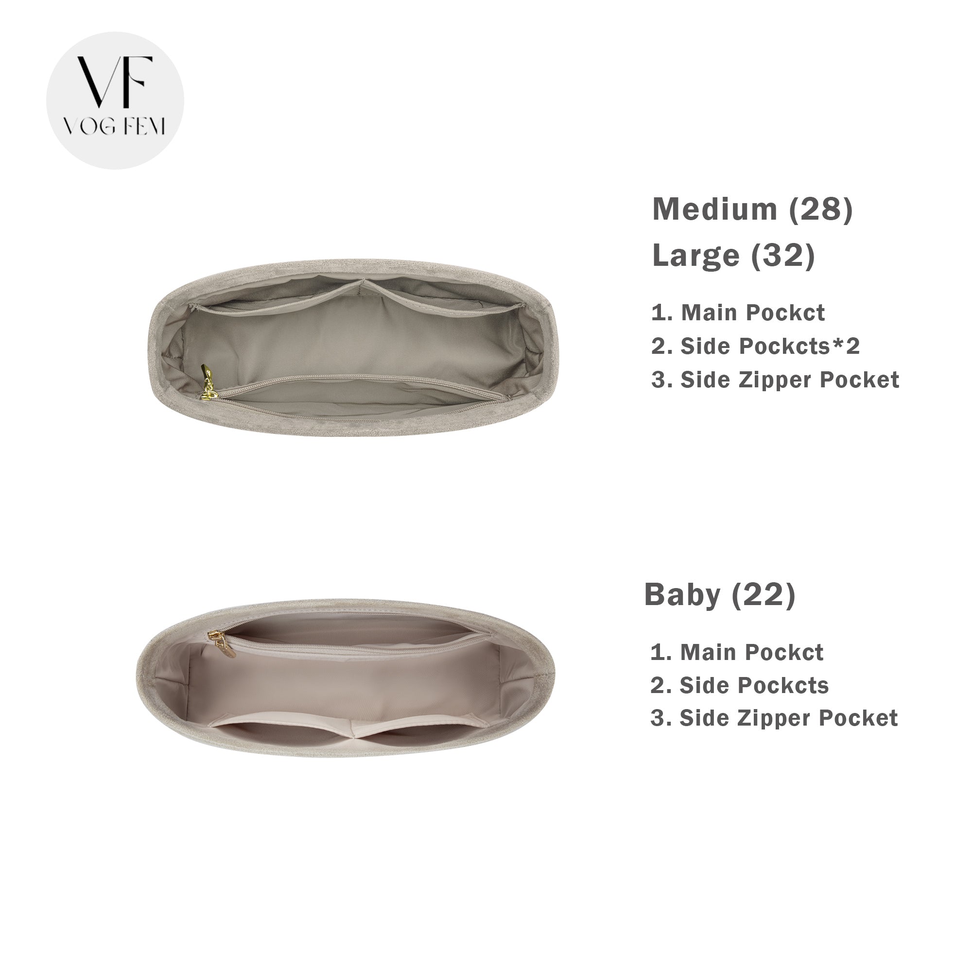 Suede Bag Organizer for YSL - NiKi - VogFem