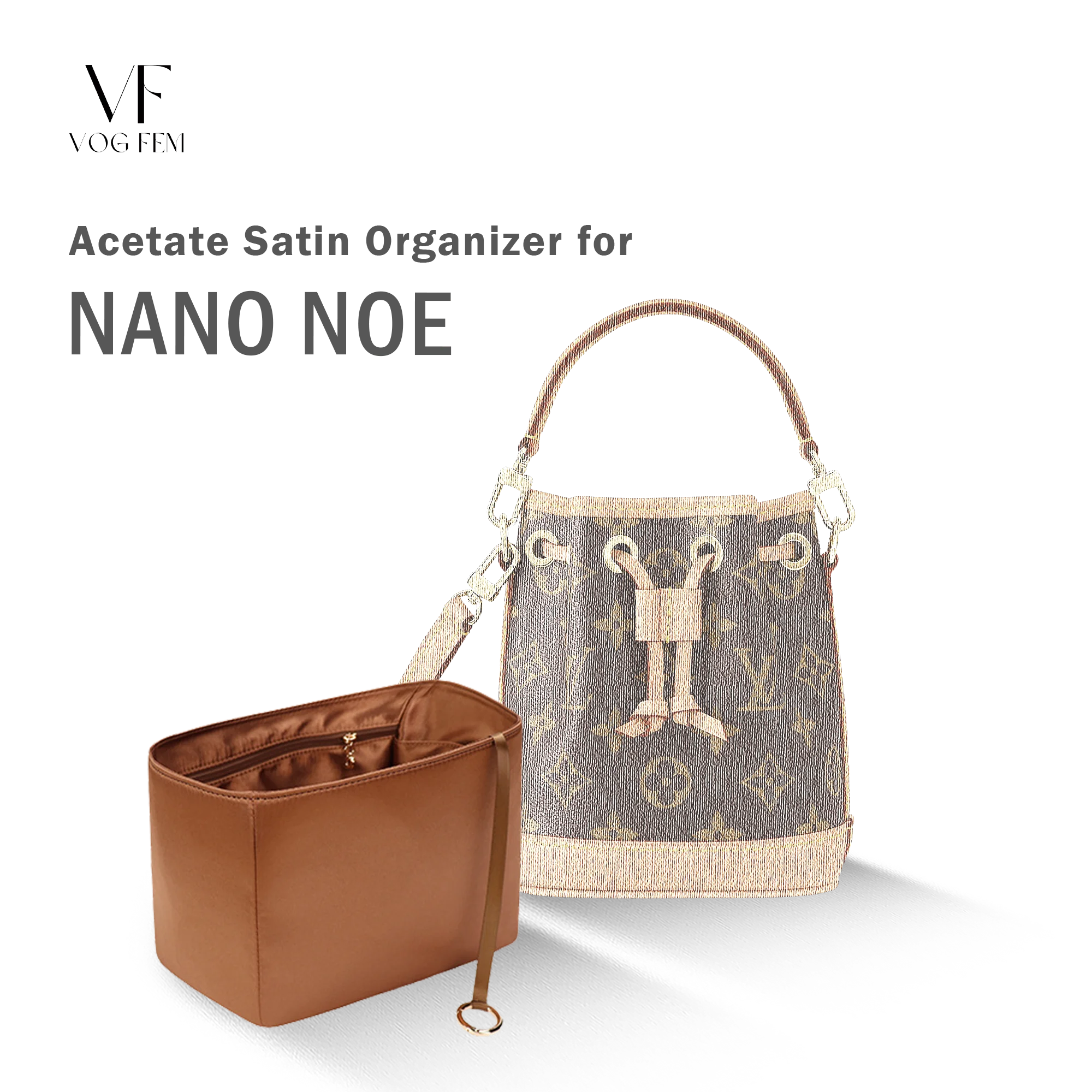 Acetate Satin Organizer for LV - Nano Noe
