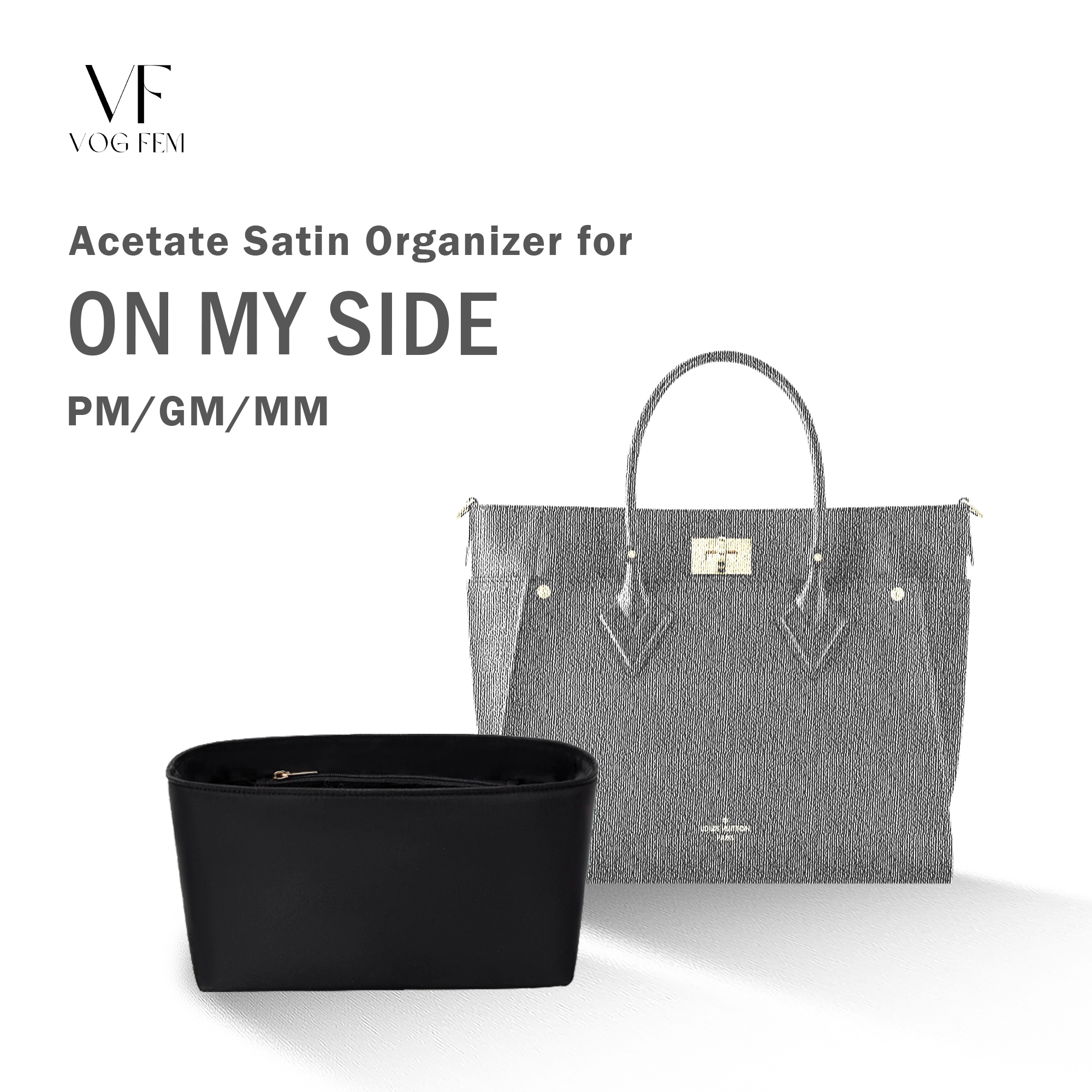 Acetate Satin Organizer for LV - On My Side