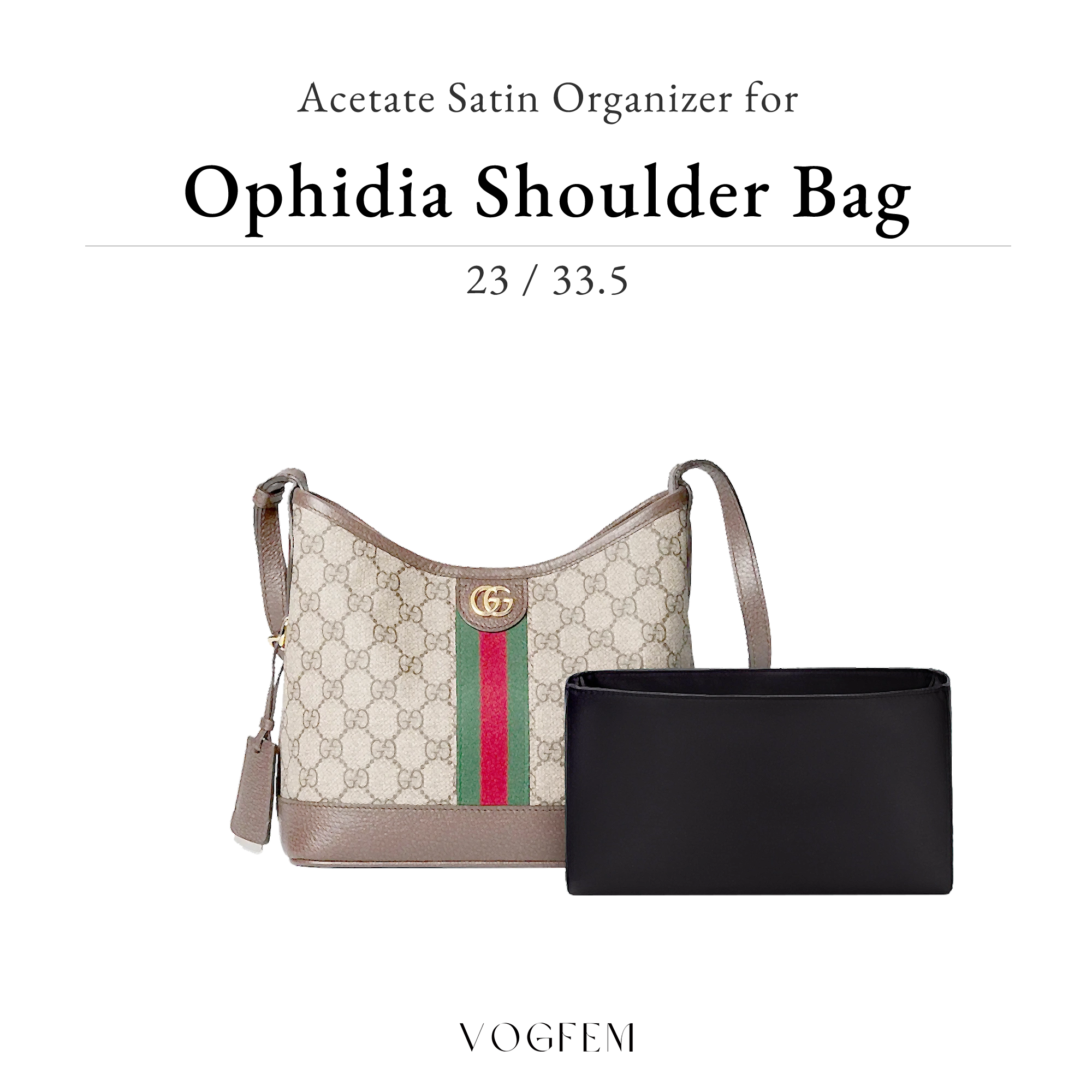 Acetate Satin Organizer for Gucci Ophidia Shoulder Bag