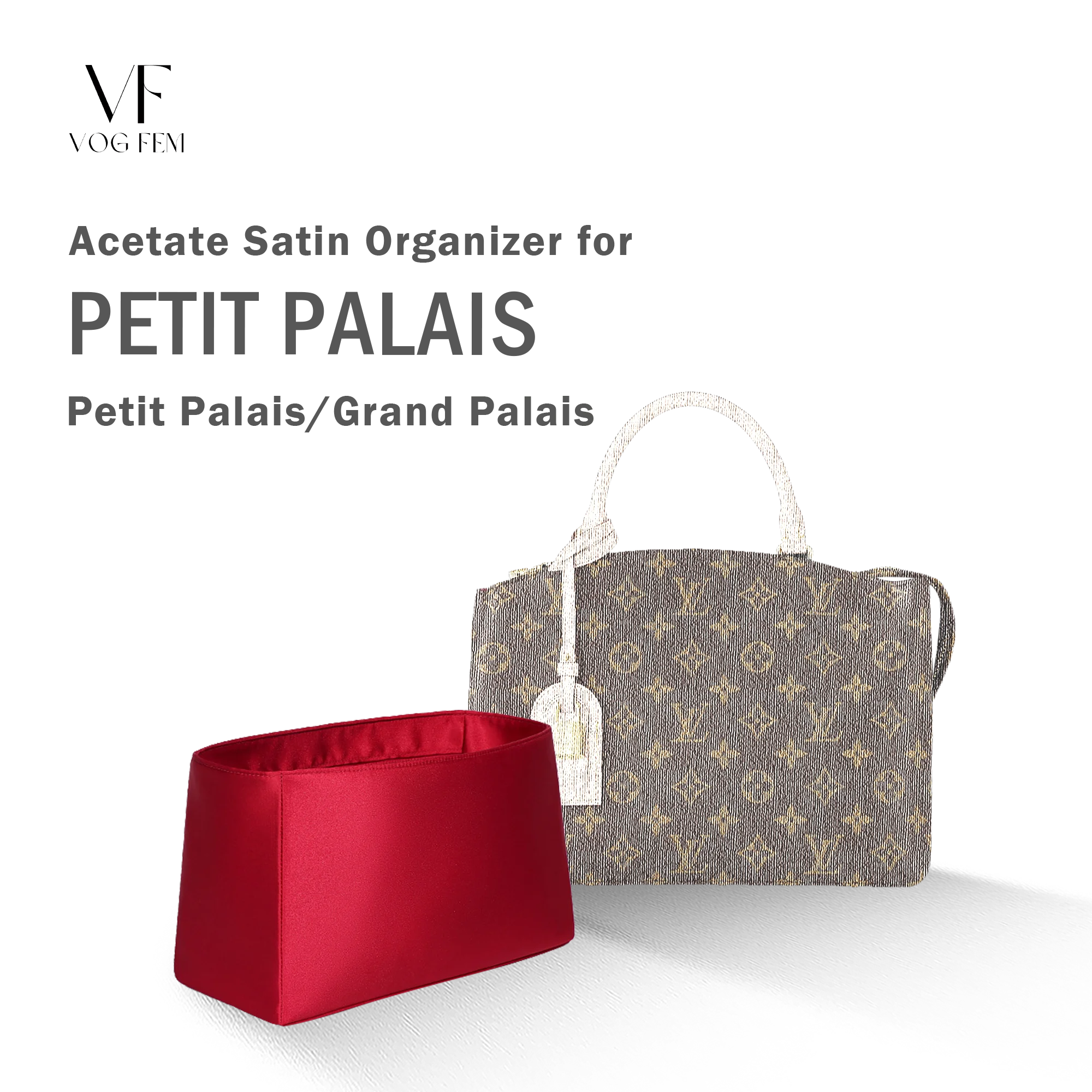 Acetate Satin Organizer for LV - Petit Palais/Grand Palais