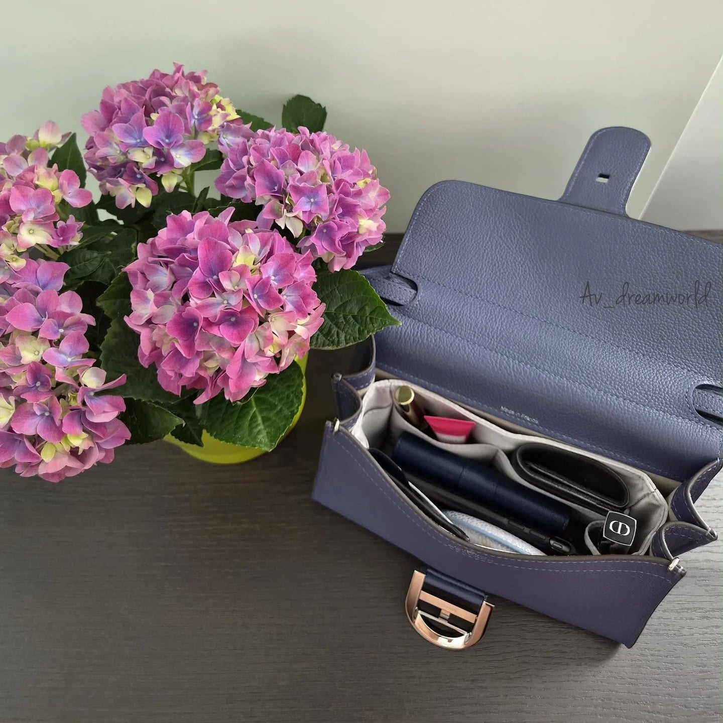 Acetate Satin Organizer for Delvaux Brillant Tempo