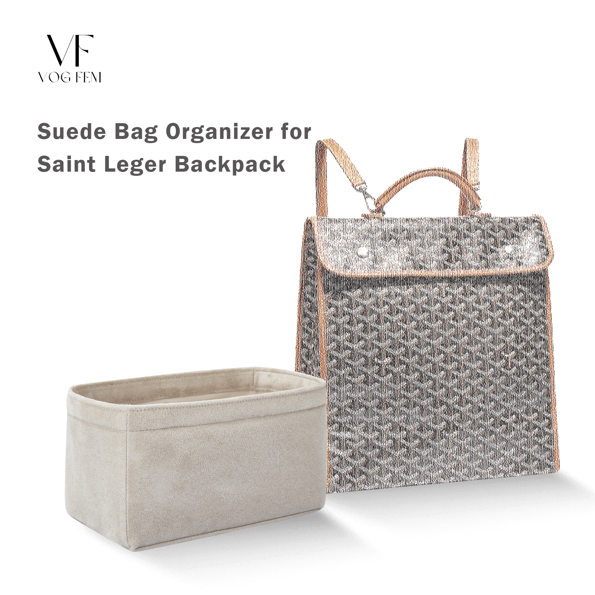 Suede Bag Organizer for GOYARD - Saint Leger Backpack - VogFem