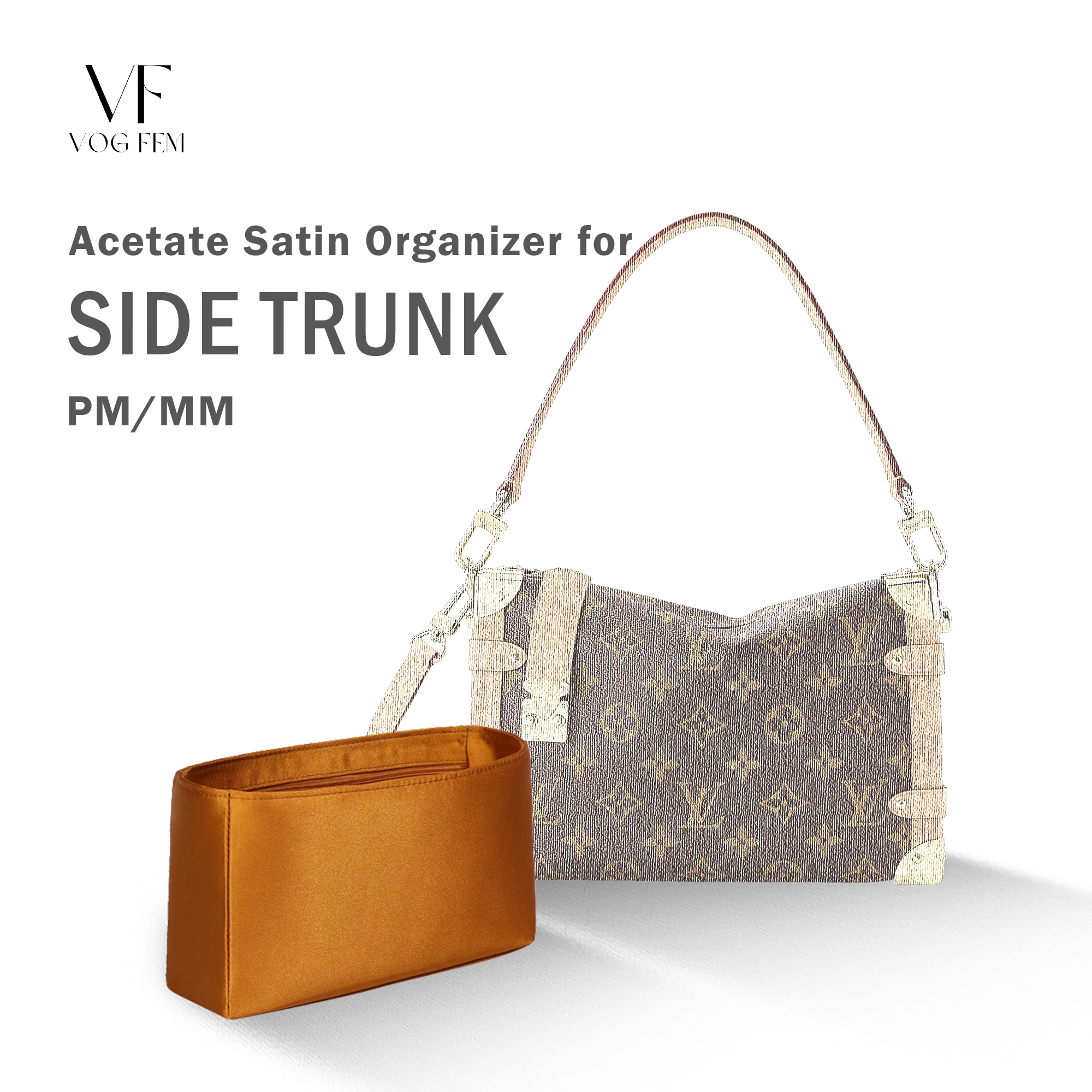 Acetate Satin Organizer for LV - Side Trunk