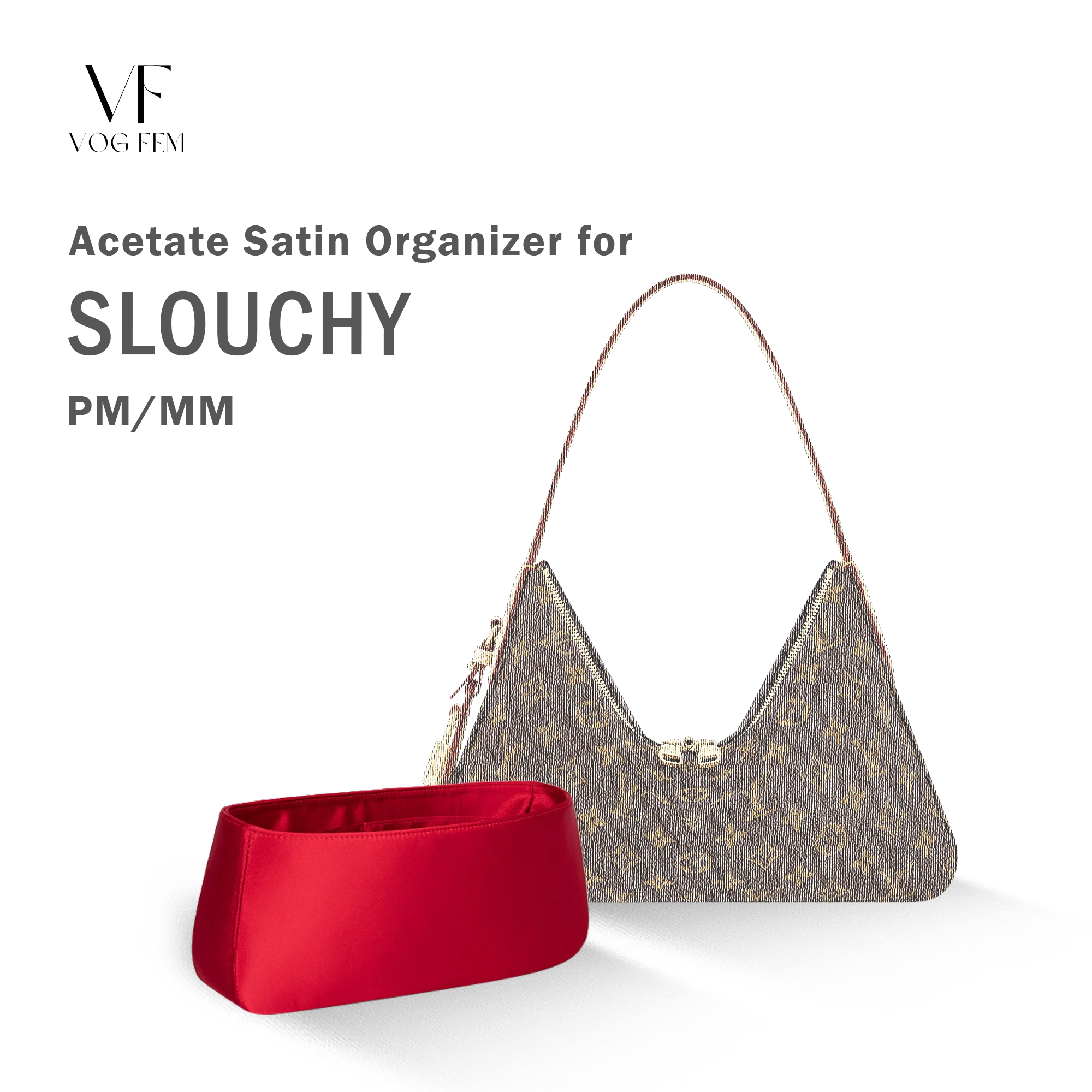 Acetate Satin Organizer for LV - Slouchy