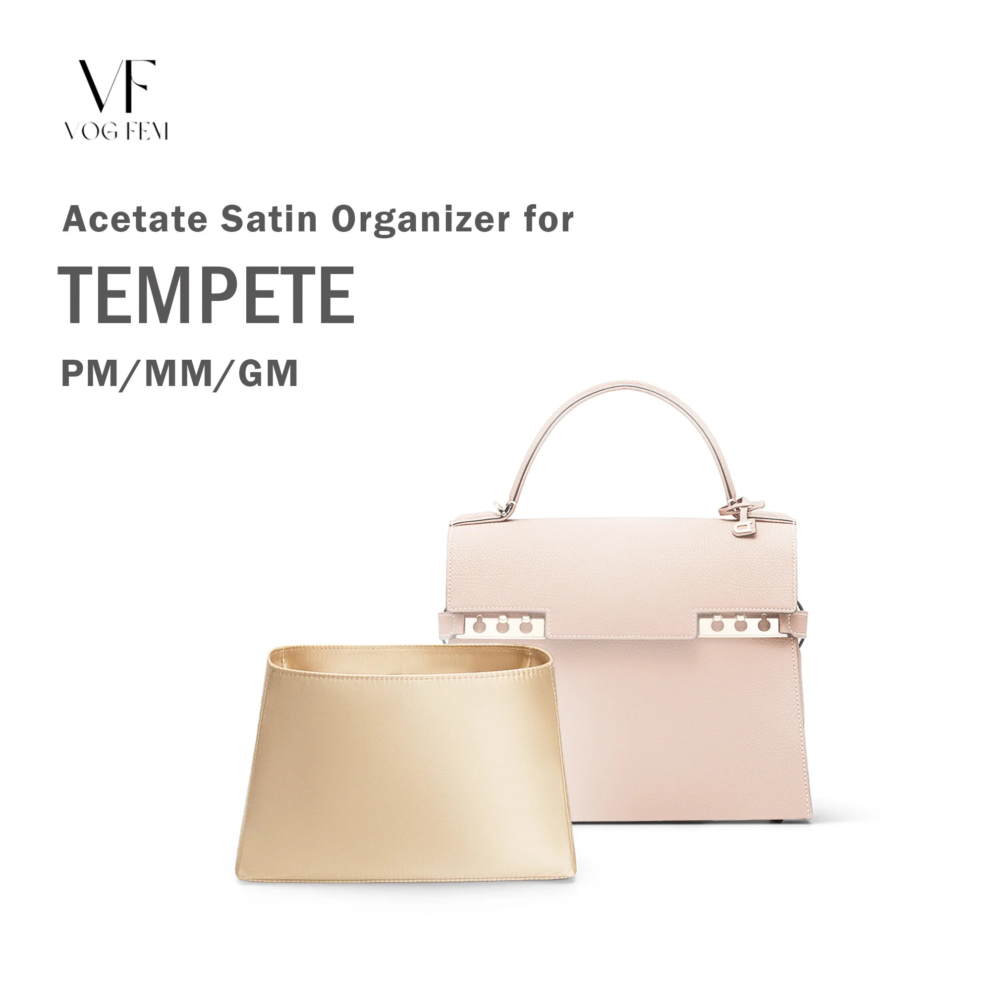 Acetate Satin Organizer for Delvaux Tempete