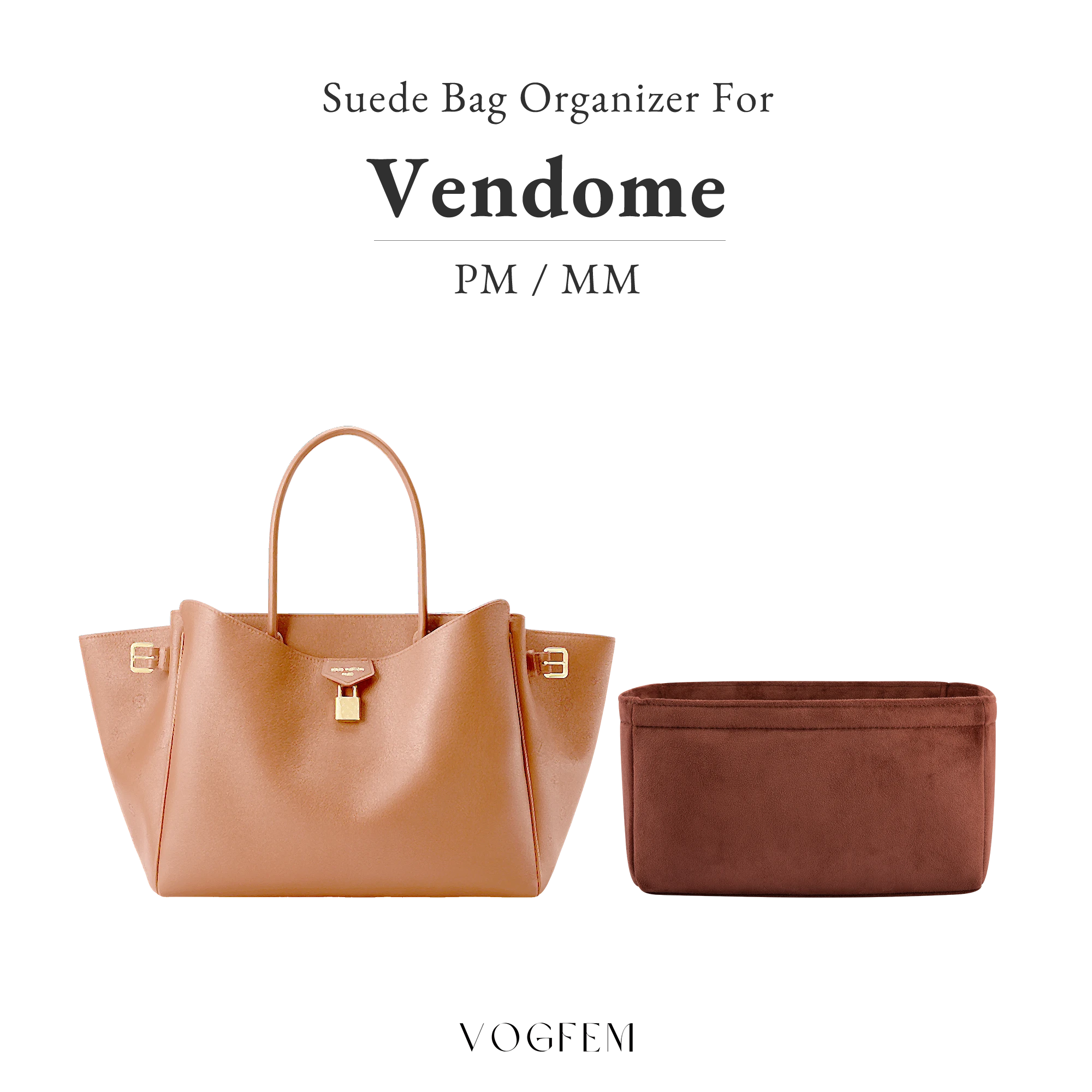 Suede Bag Organizer for LV - Vendome