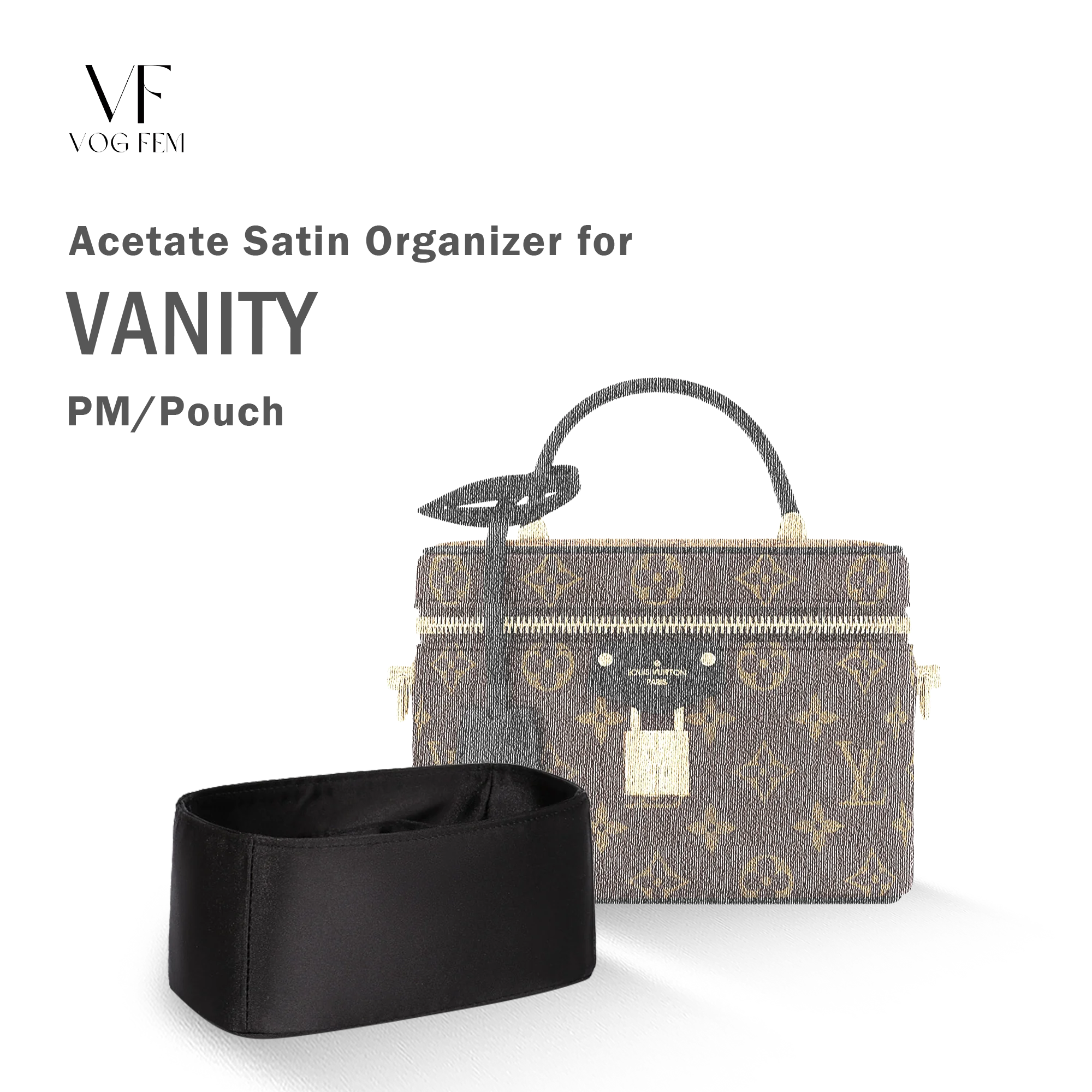 Acetate Satin Organizer for LV - Vanity