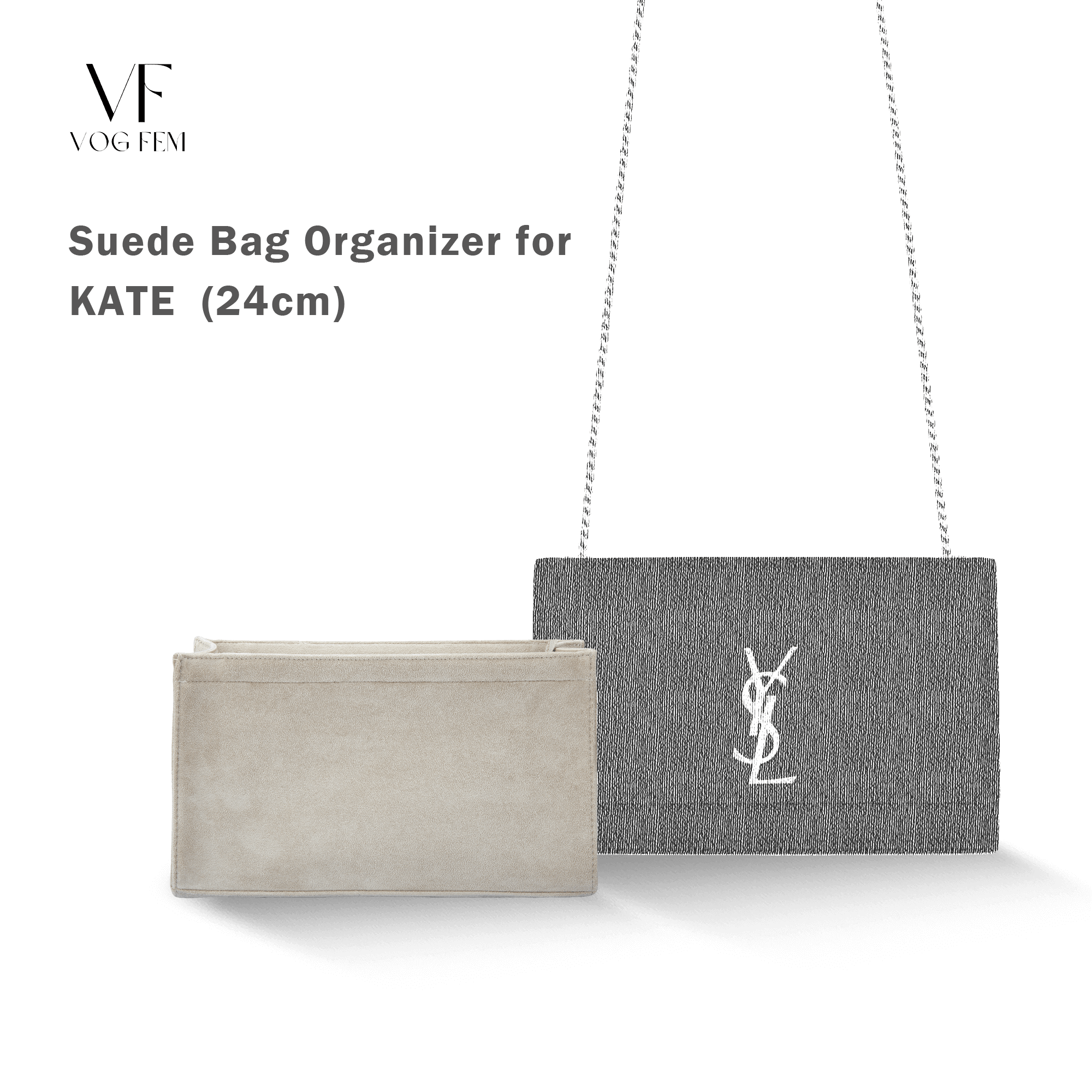 Suede Bag Organizer for YSL - KATE - VogFem