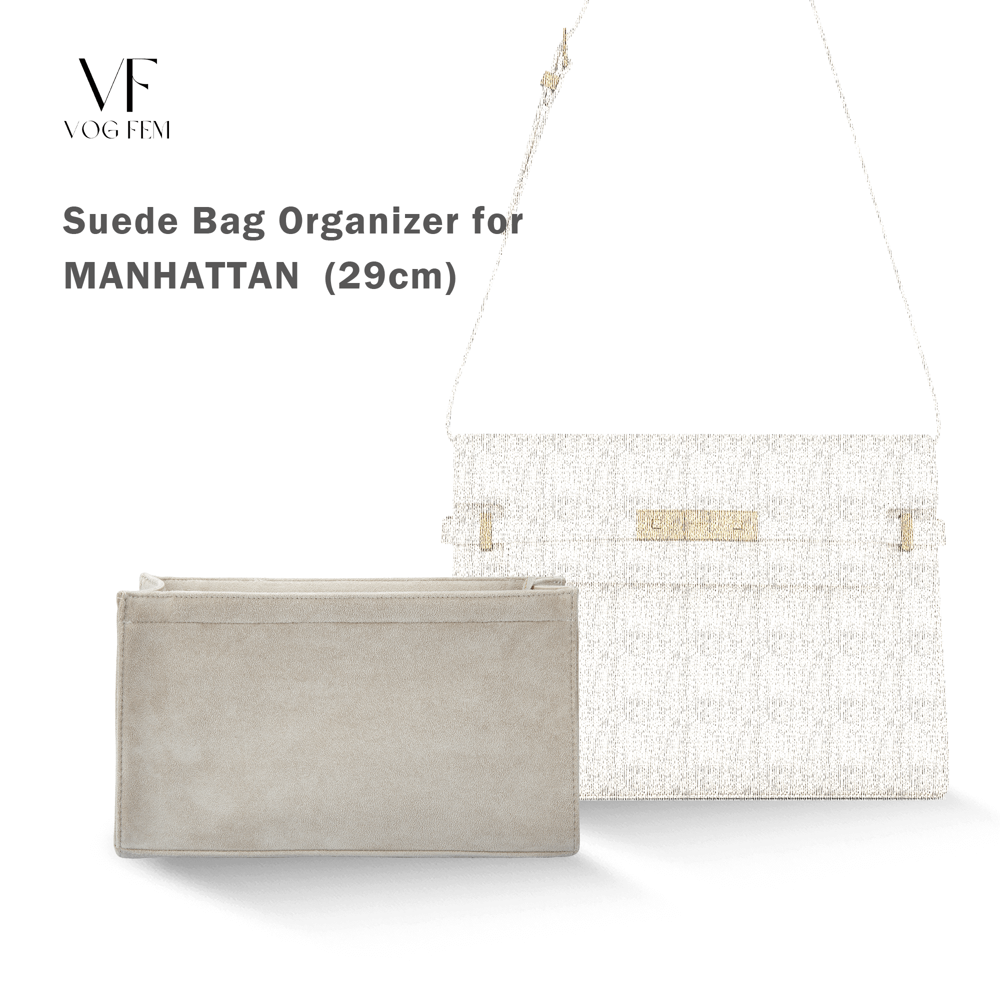 Suede Bag Organizer for YSL - MANHATTAN - VogFem