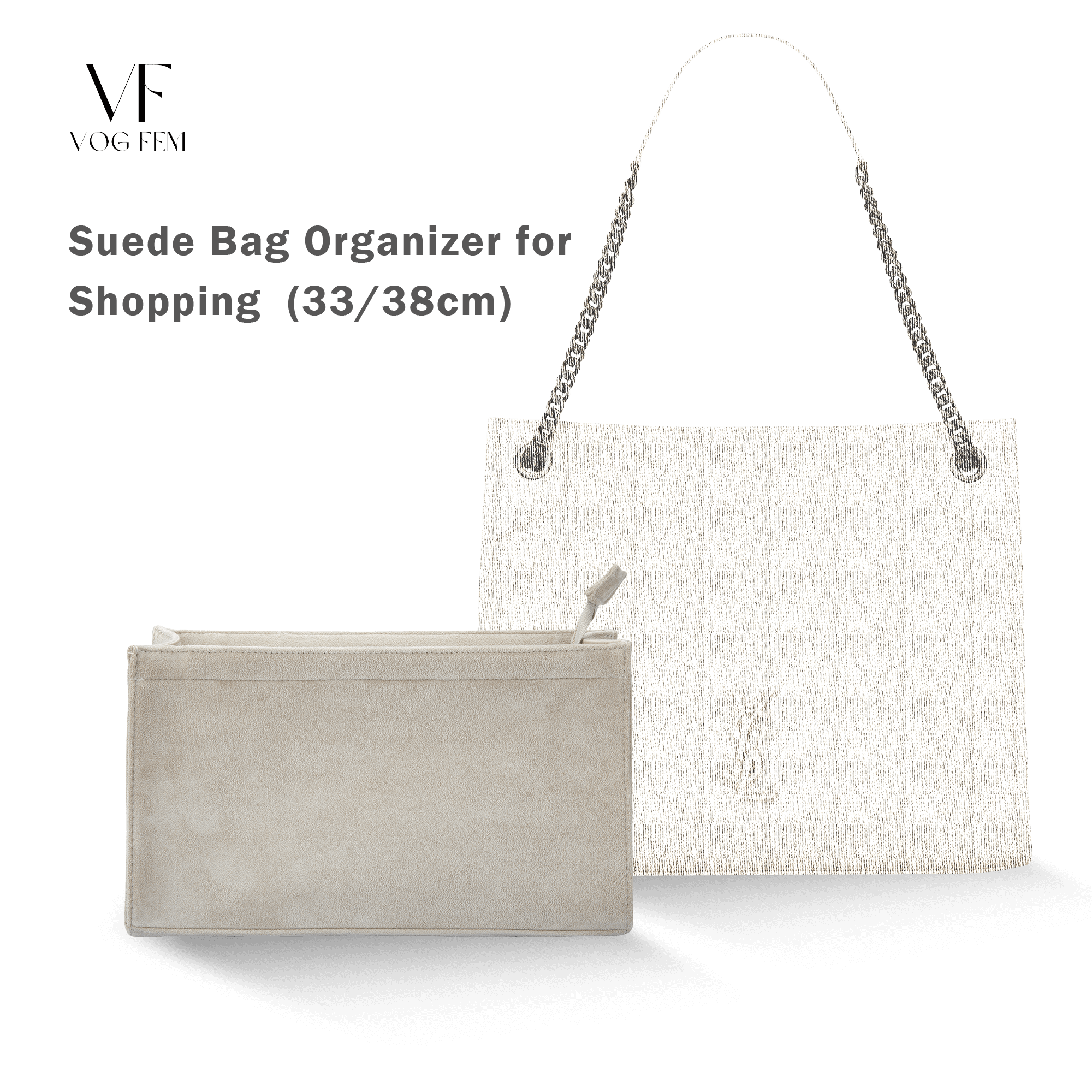 Suede Bag Organizer for YSL - Niki Shopping - VogFem