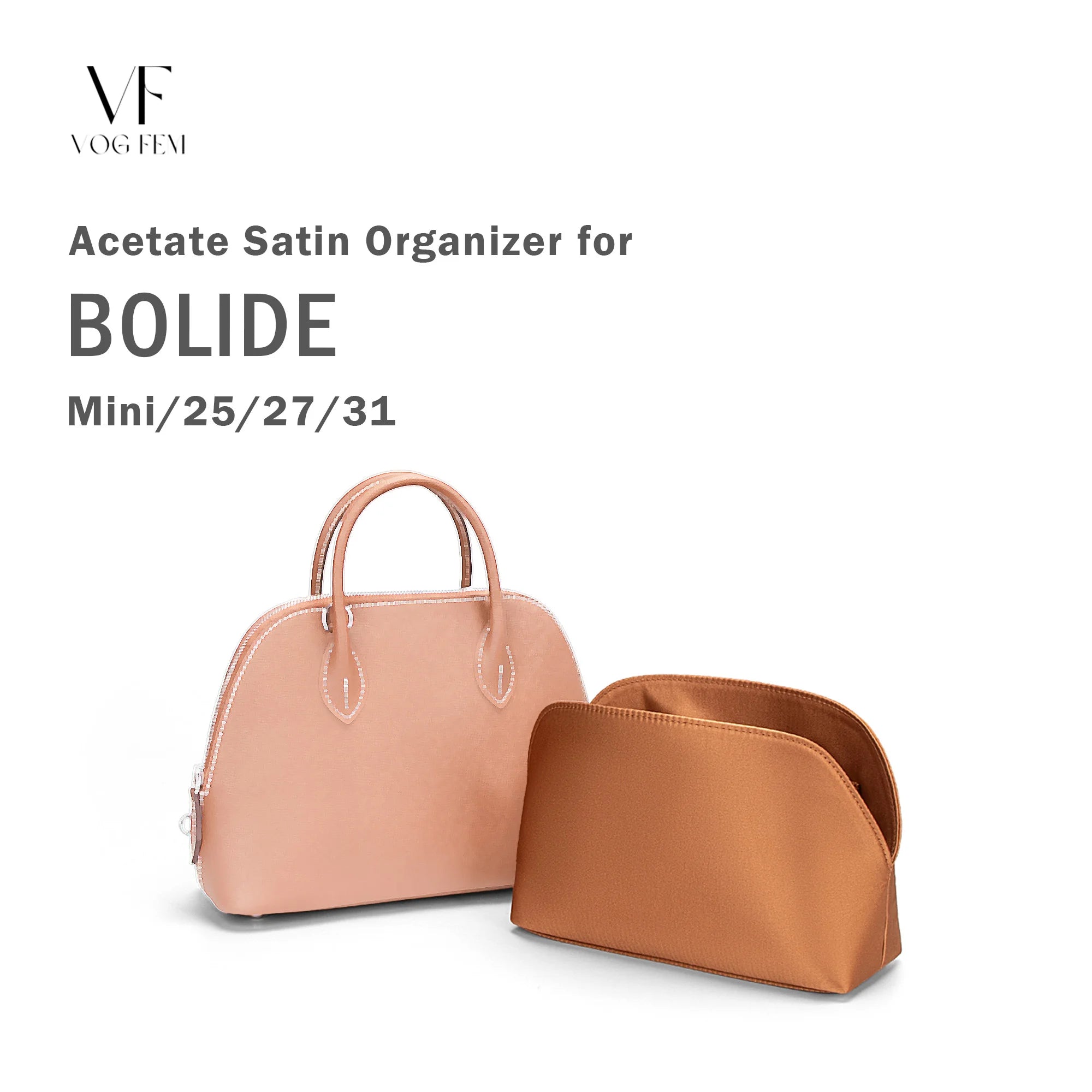 Acetate Satin Organizer for Hermes - Bolide
