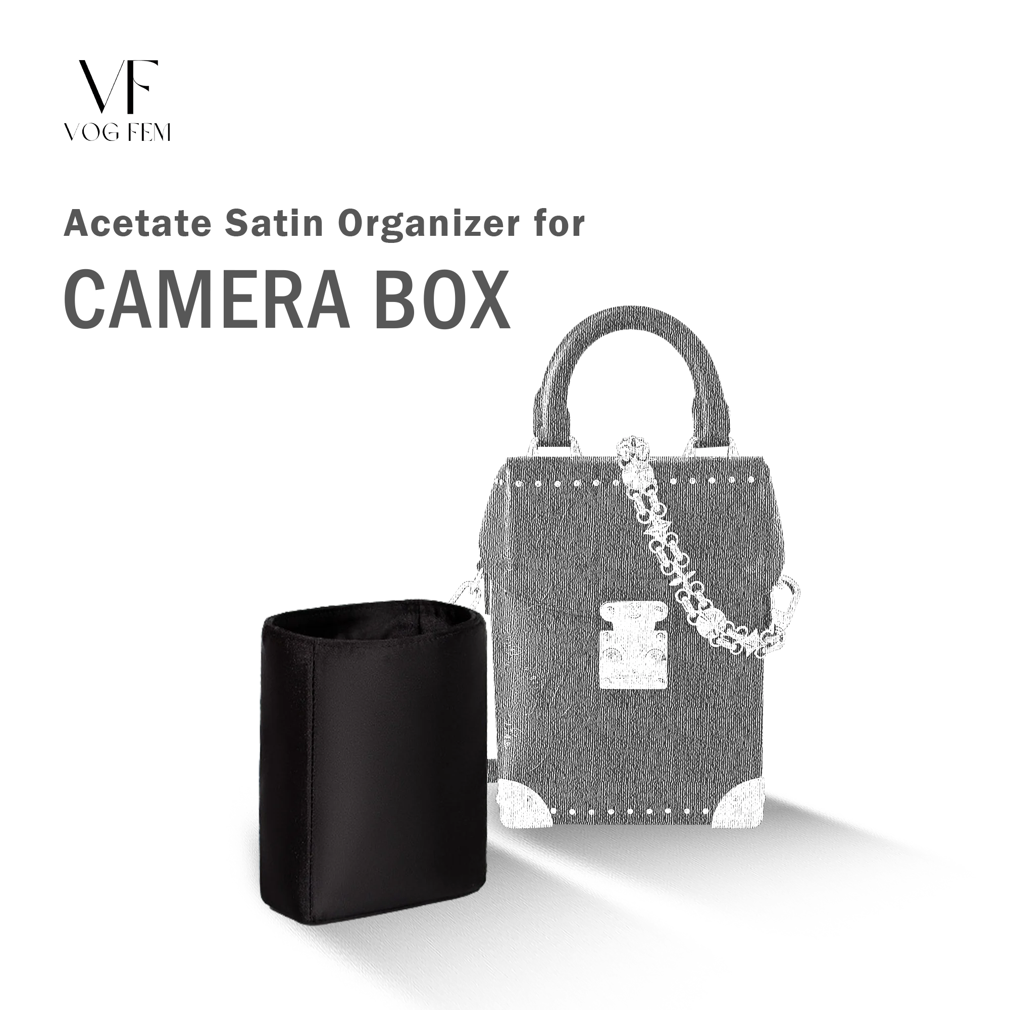 Acetate Satin Organizer for LV - Camera Box