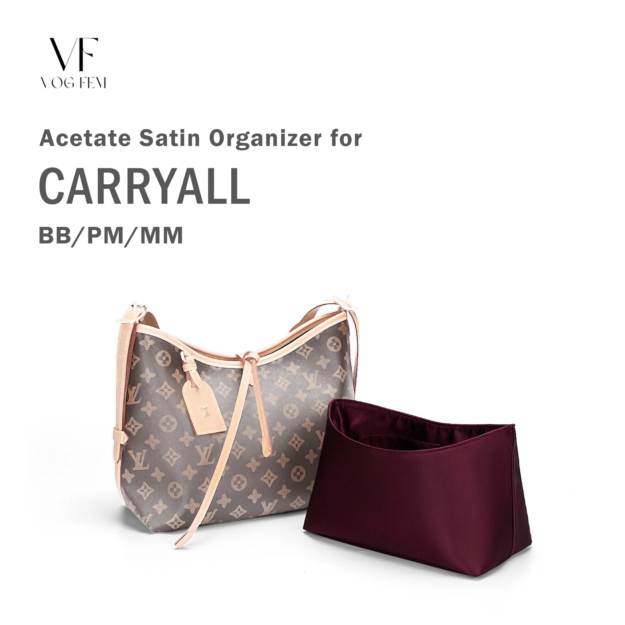 Acetate Satin Organizer for LV - Carryall