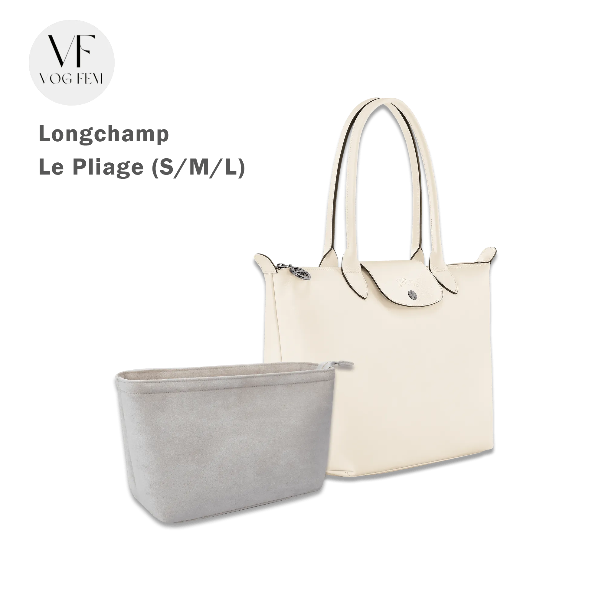 Suede Bag Organizer for Longchamp - Le Pliage | 4 sizes - VogFem