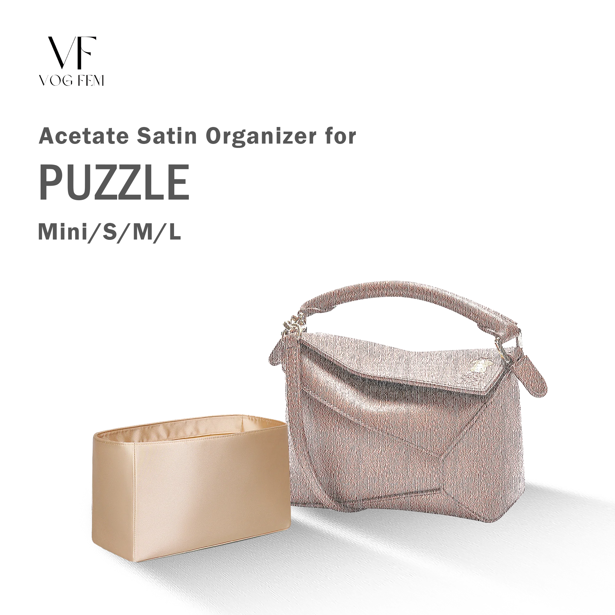 Acetate Satin Organizer for Loewe - Puzzle