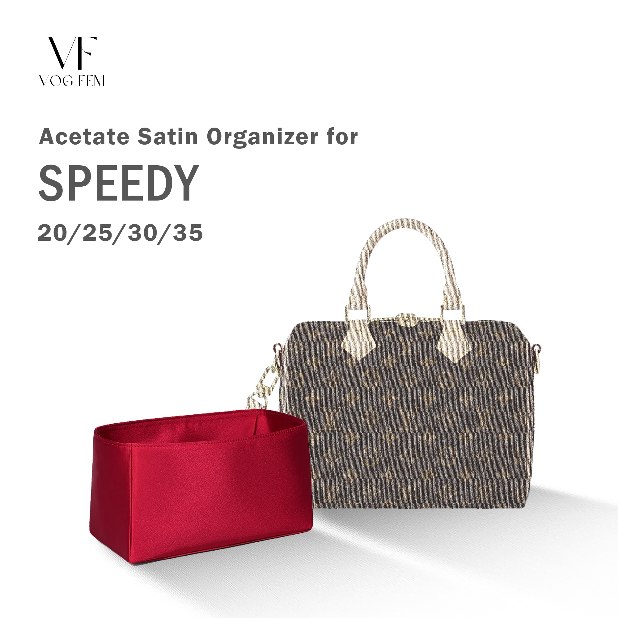 Acetate Satin Organizer for LV - Speedy